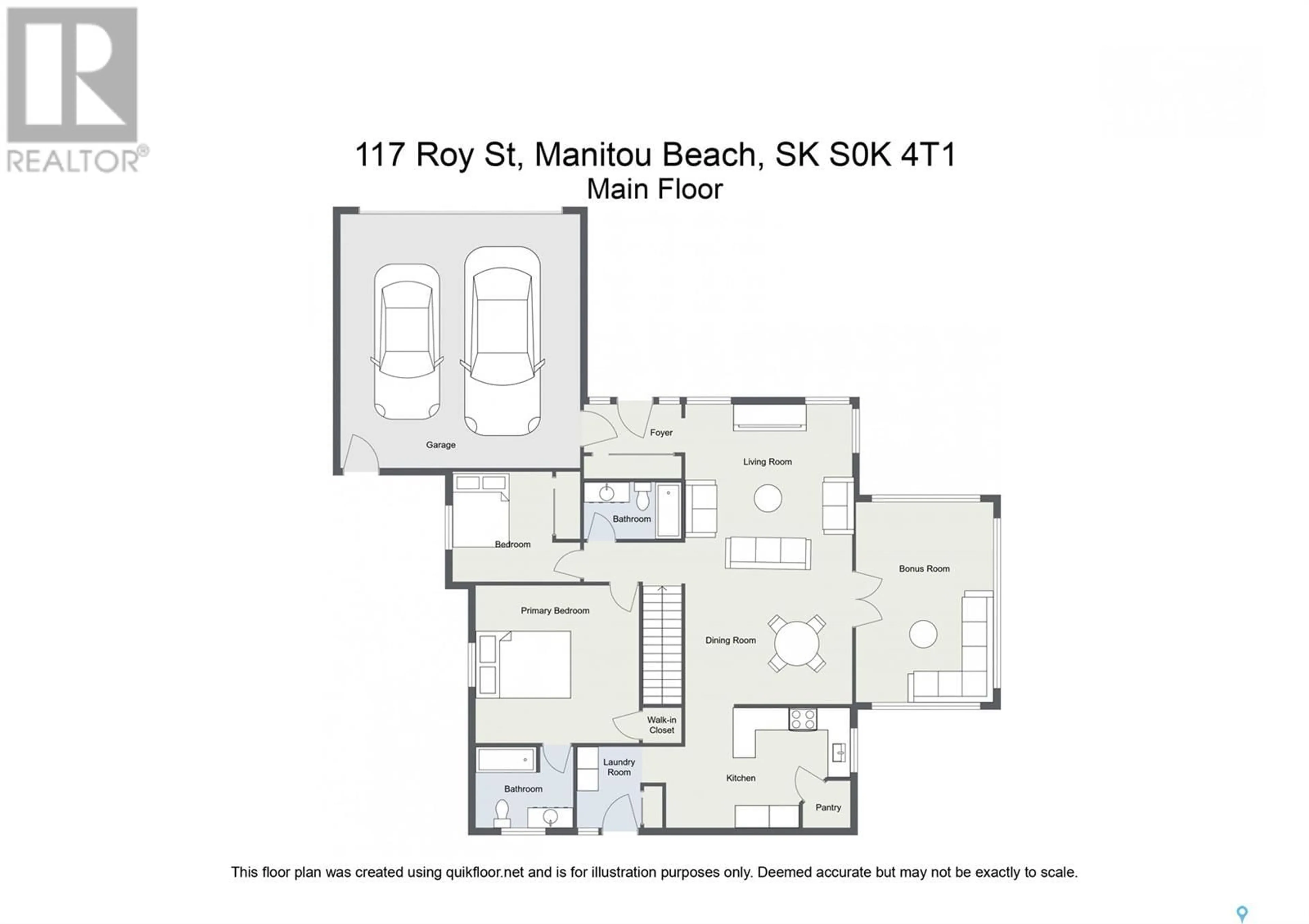 Floor plan for 117 ROY STREET, Manitou Beach Saskatchewan S0K4T1