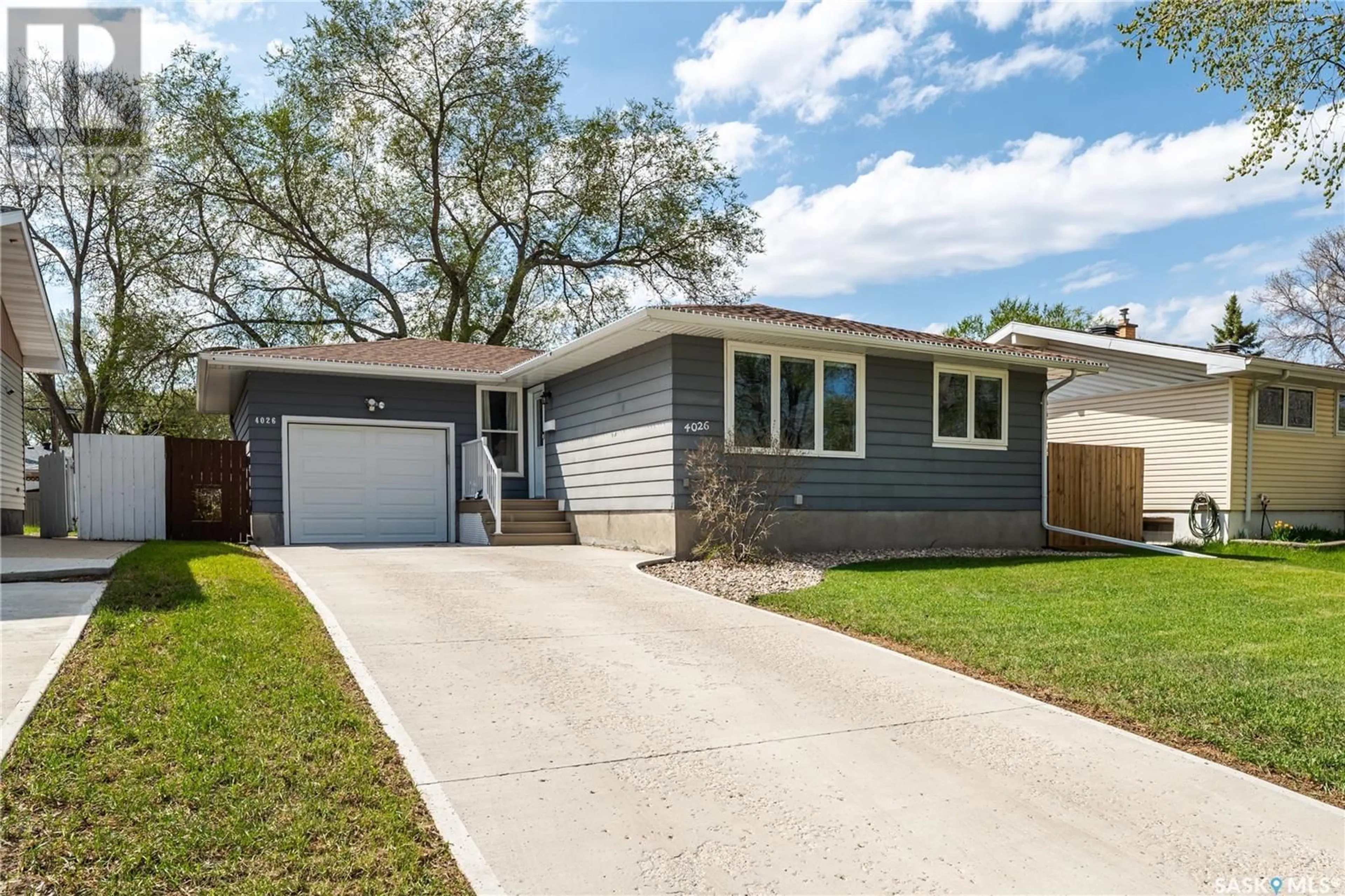 Home with vinyl exterior material, street for 4026 MONTAGUE STREET, Regina Saskatchewan S4S3J9