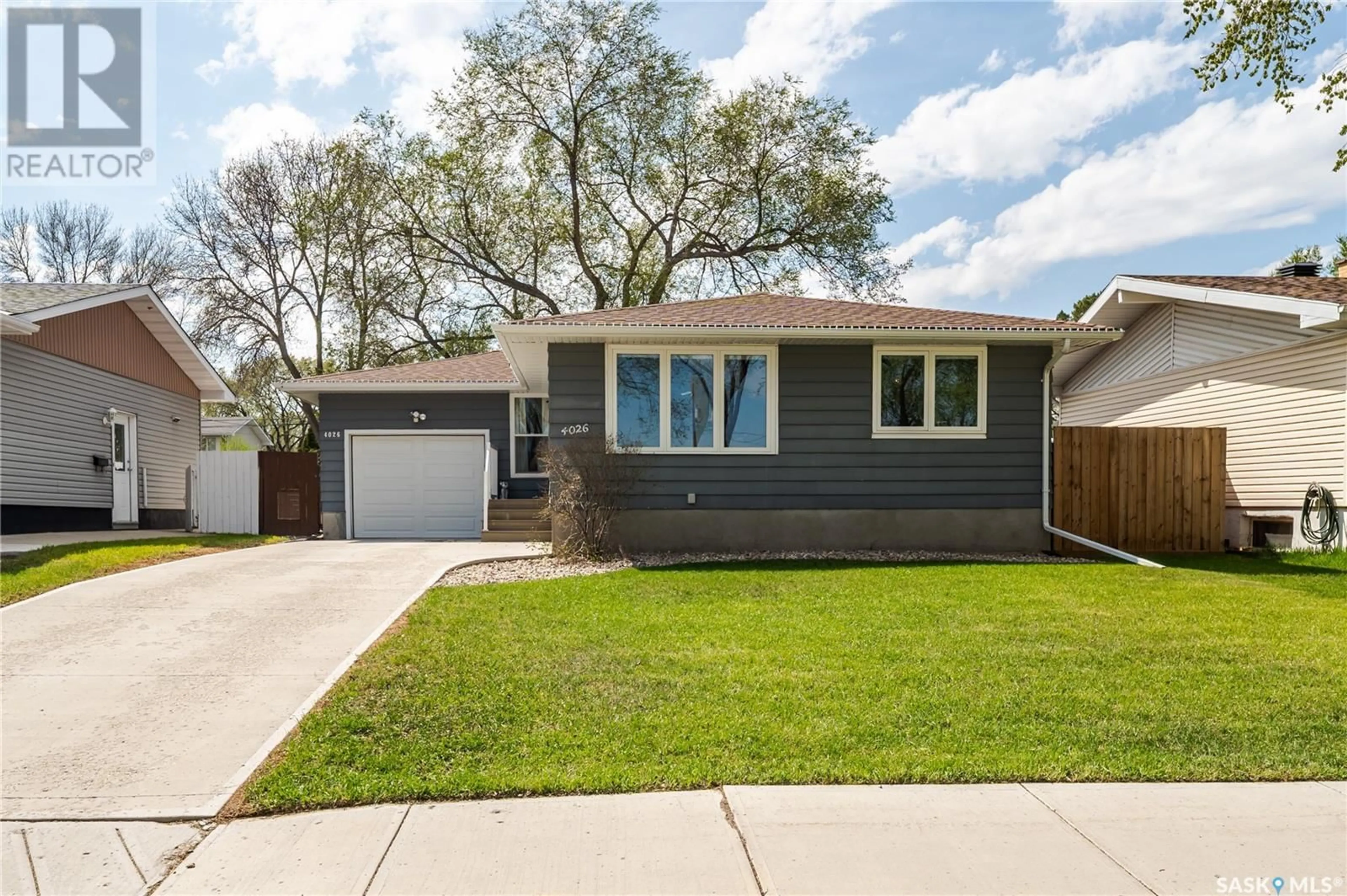 Home with vinyl exterior material, street for 4026 MONTAGUE STREET, Regina Saskatchewan S4S3J9