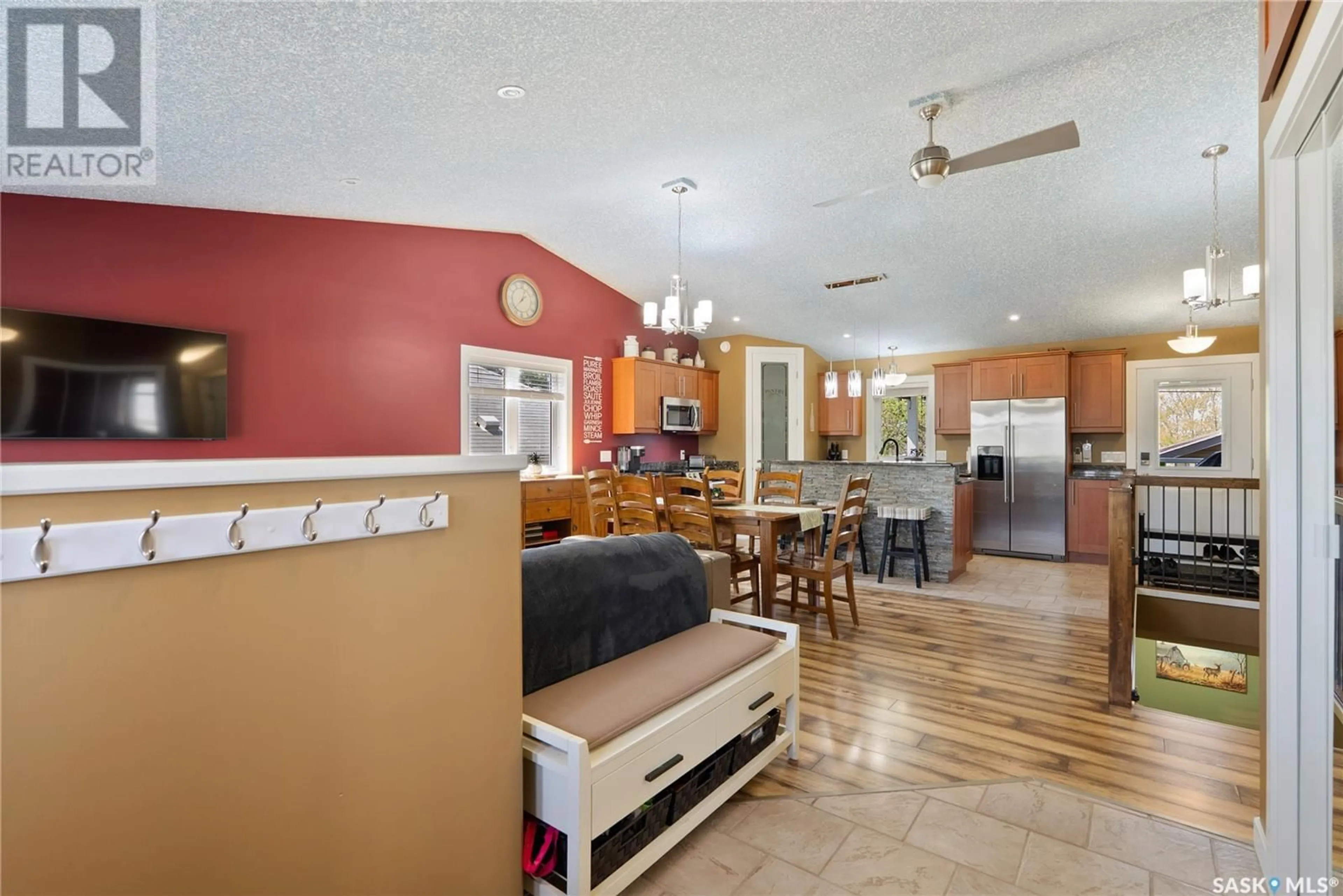 Open concept kitchen, ceramic/tile floor for 821 100TH STREET, North Battleford Saskatchewan S9A0T8