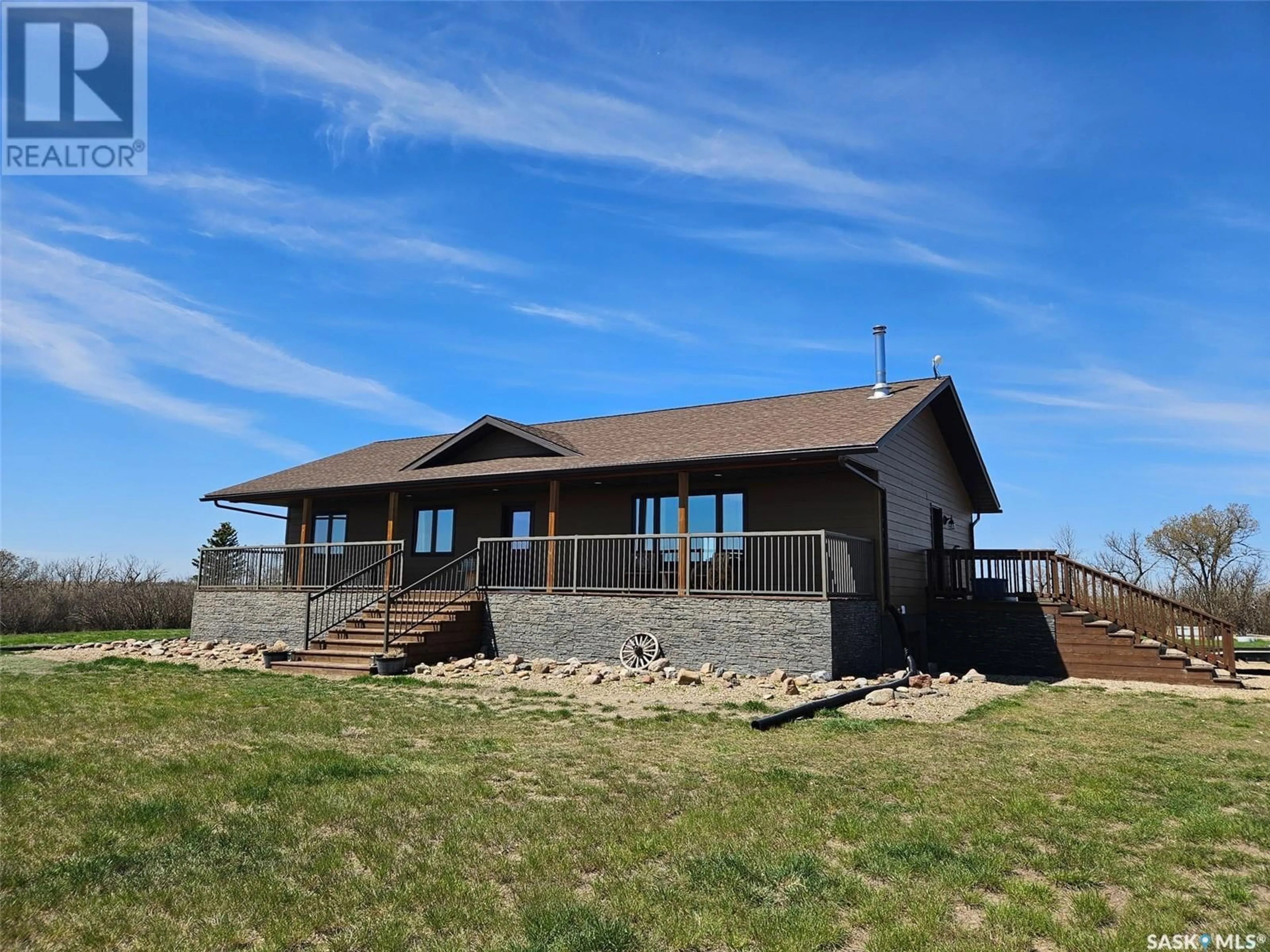 A pic from outside/outdoor area/front of a property/back of a property/a pic from drone, building for CHANDLER ACREAGE, Wood River Rm No. 74 Saskatchewan S0H2K0