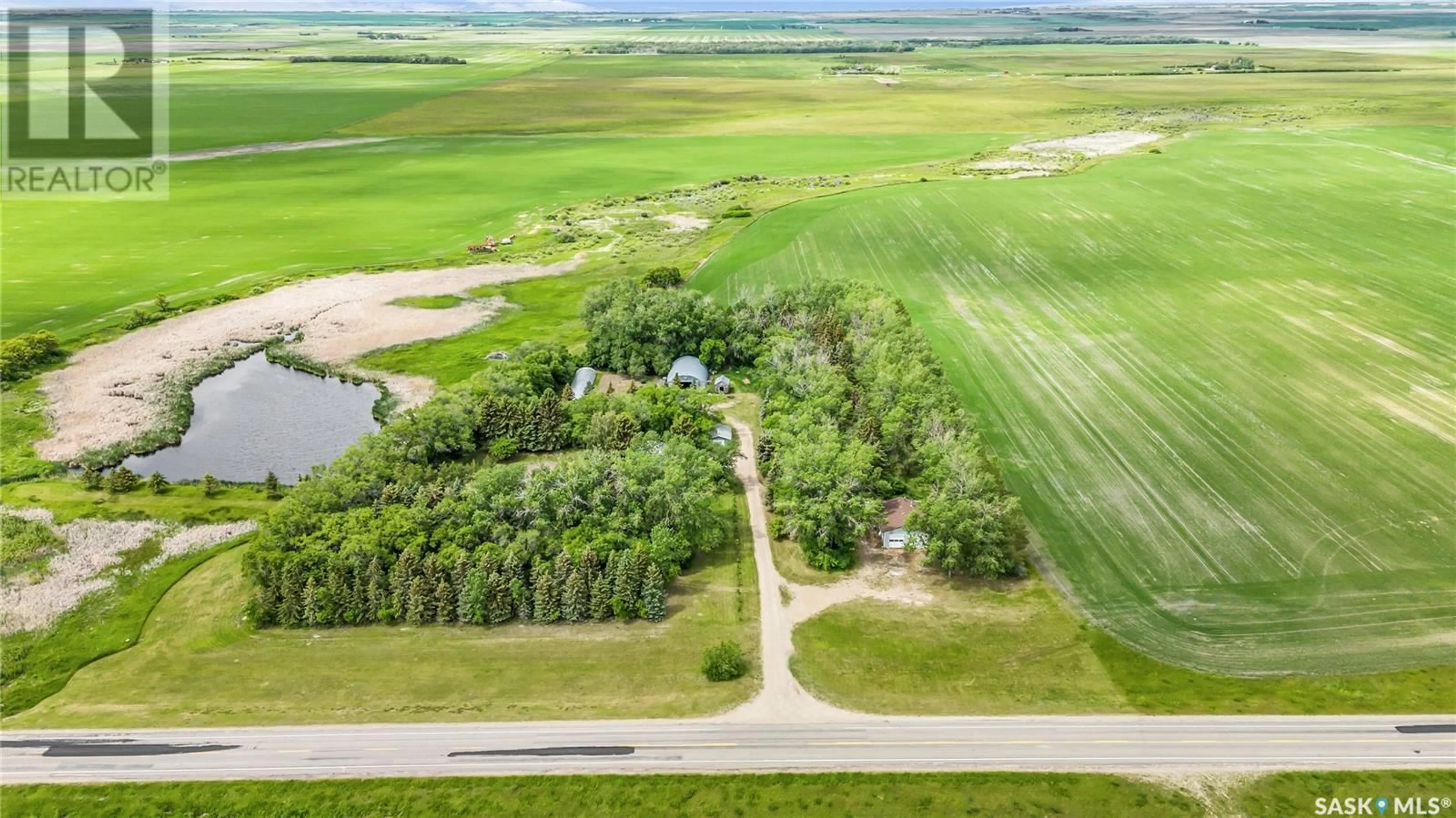 A pic from outside/outdoor area/front of a property/back of a property/a pic from drone, water/lake/river/ocean view for 2 IMPERIAL ACREAGE HIGHWAY, Big Arm Rm No. 251 Saskatchewan S0G2J0