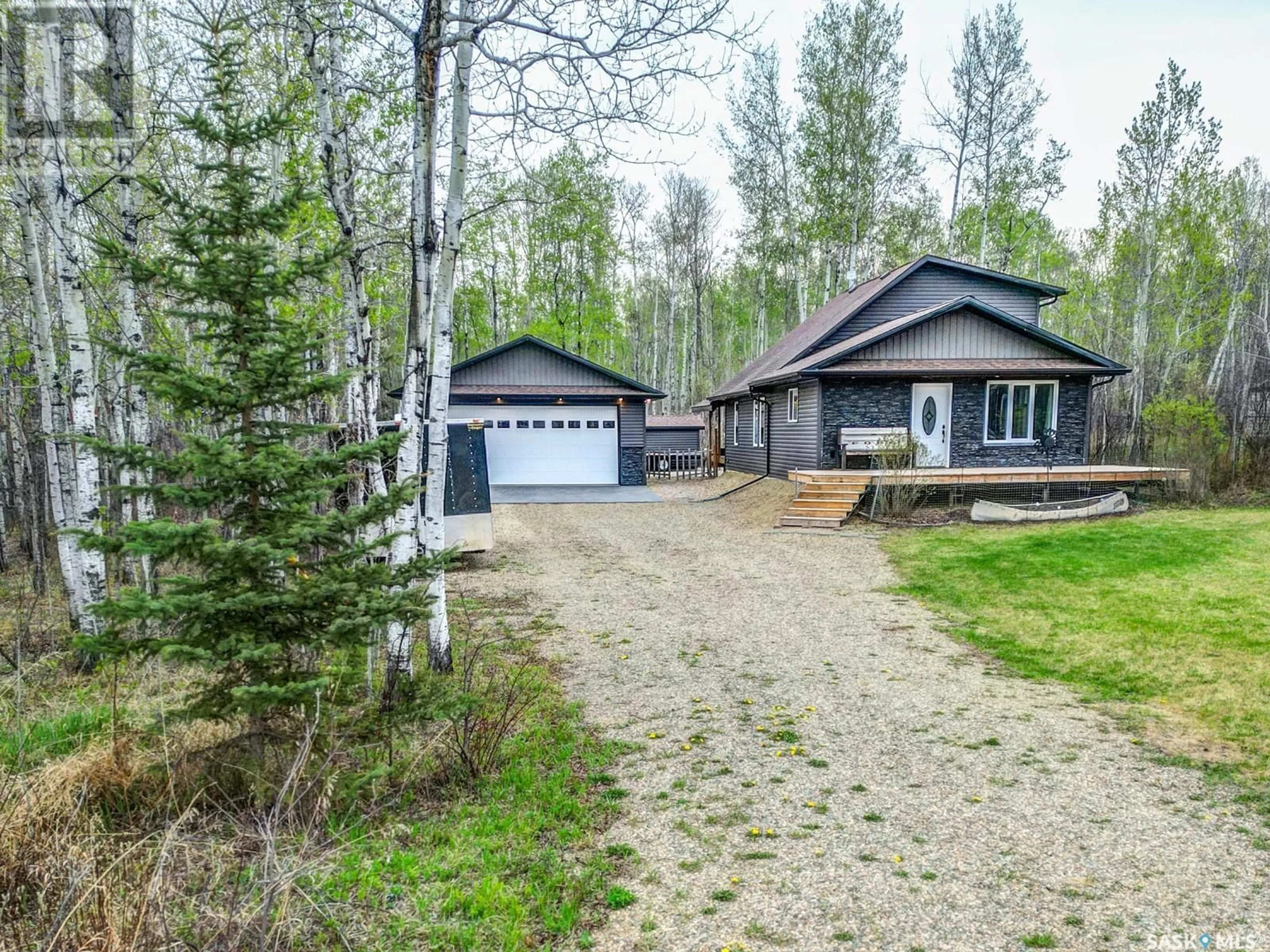 A pic from outside/outdoor area/front of a property/back of a property/a pic from drone, unknown for 303A LAC DES ILES ROAD, Lac Des Iles Saskatchewan S0M1A0