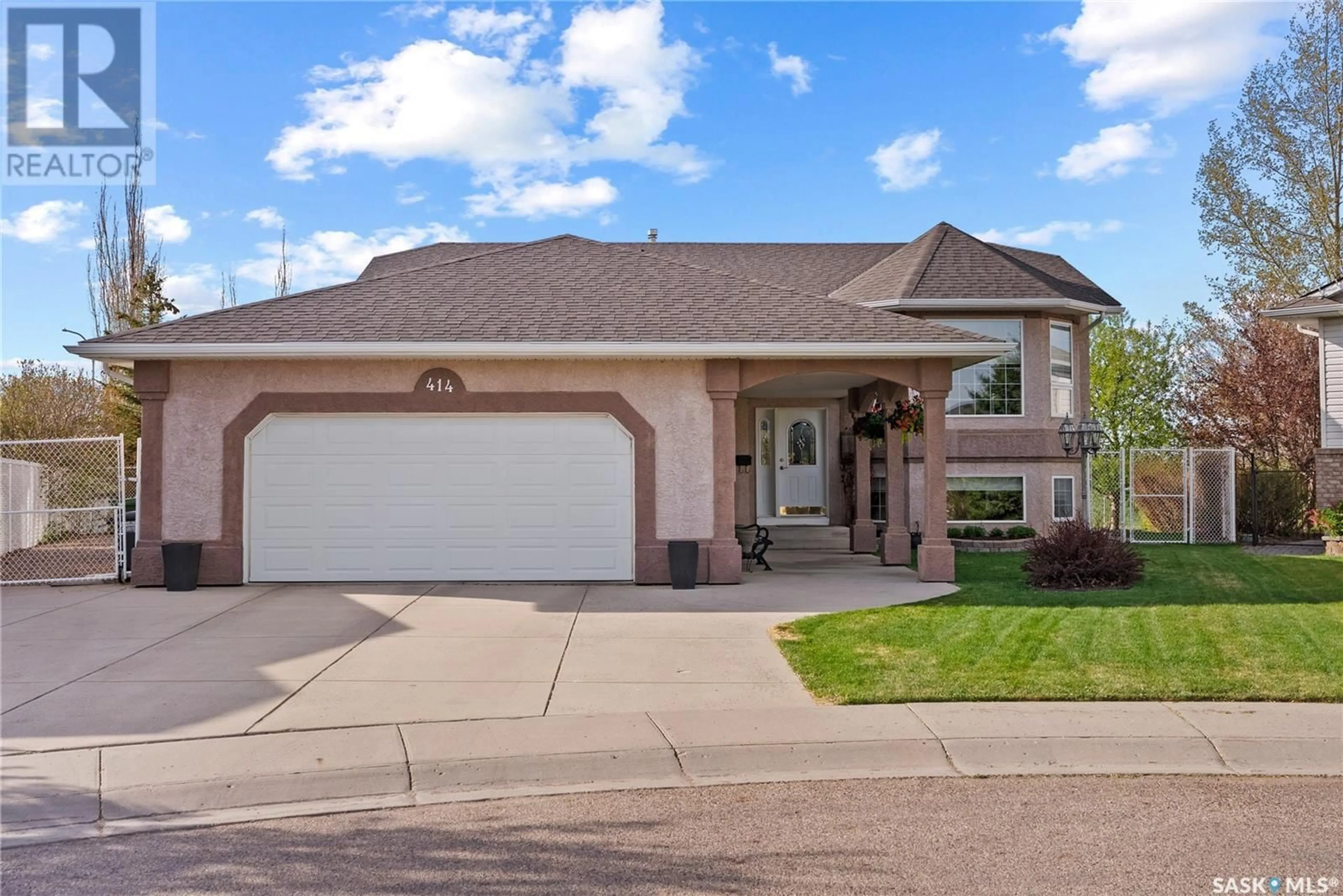 Home with brick exterior material, street for 414 POBRAN COURT, Saskatoon Saskatchewan S7S1L4
