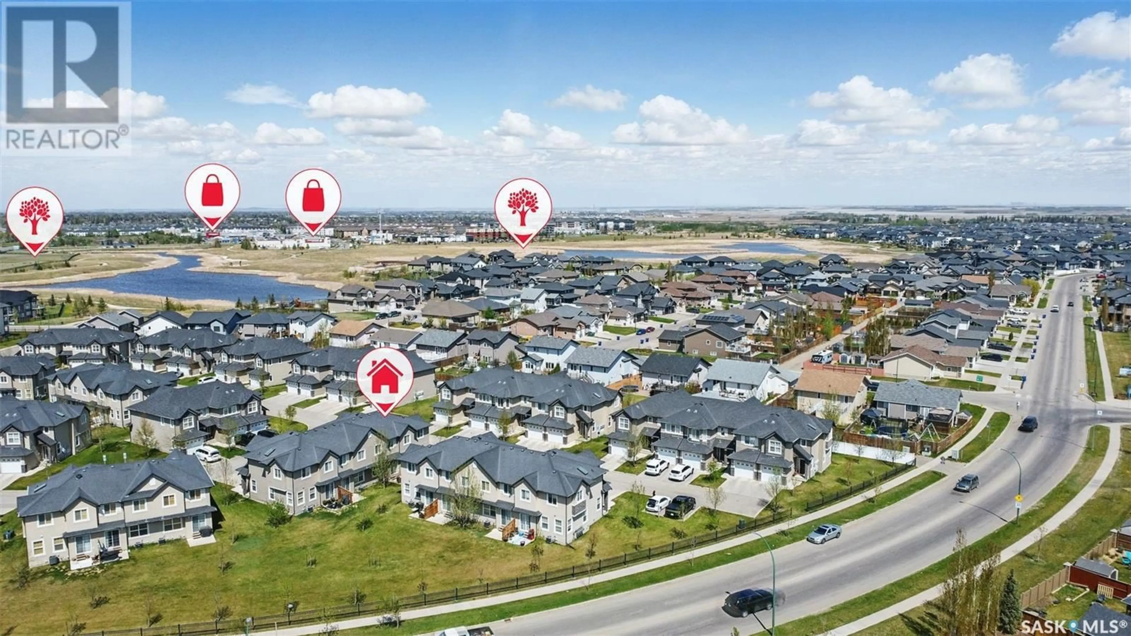 A pic from outside/outdoor area/front of a property/back of a property/a pic from drone, street for 410 - 115 LEDINGHAM WAY, Saskatoon Saskatchewan S7V0C4