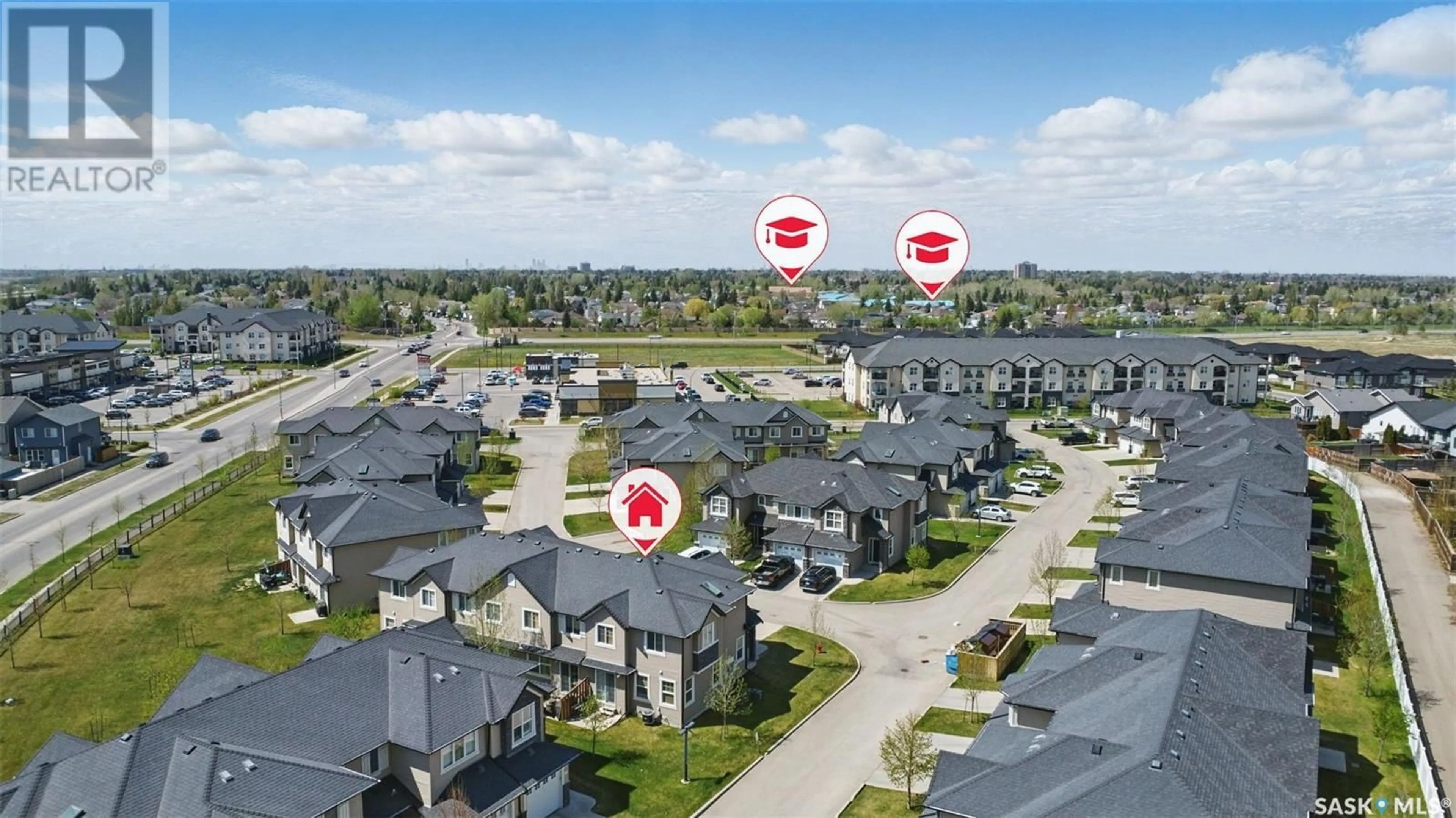 A pic from outside/outdoor area/front of a property/back of a property/a pic from drone, street for 410 - 115 LEDINGHAM WAY, Saskatoon Saskatchewan S7V0C4