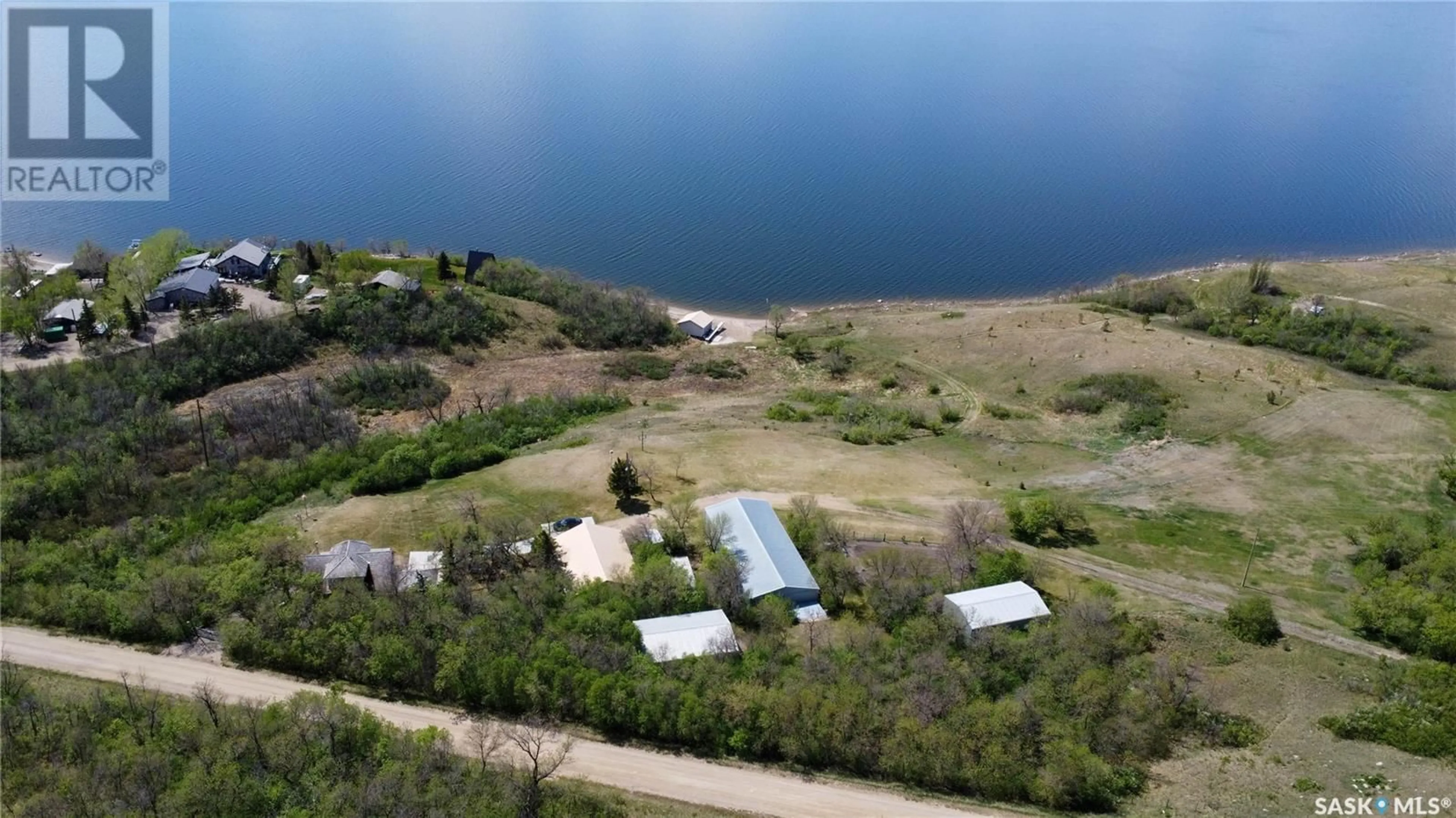A pic from outside/outdoor area/front of a property/back of a property/a pic from drone, water/lake/river/ocean view for WATERFRONT ACREAGE, Mckillop Rm No. 220 Saskatchewan S4G4L0