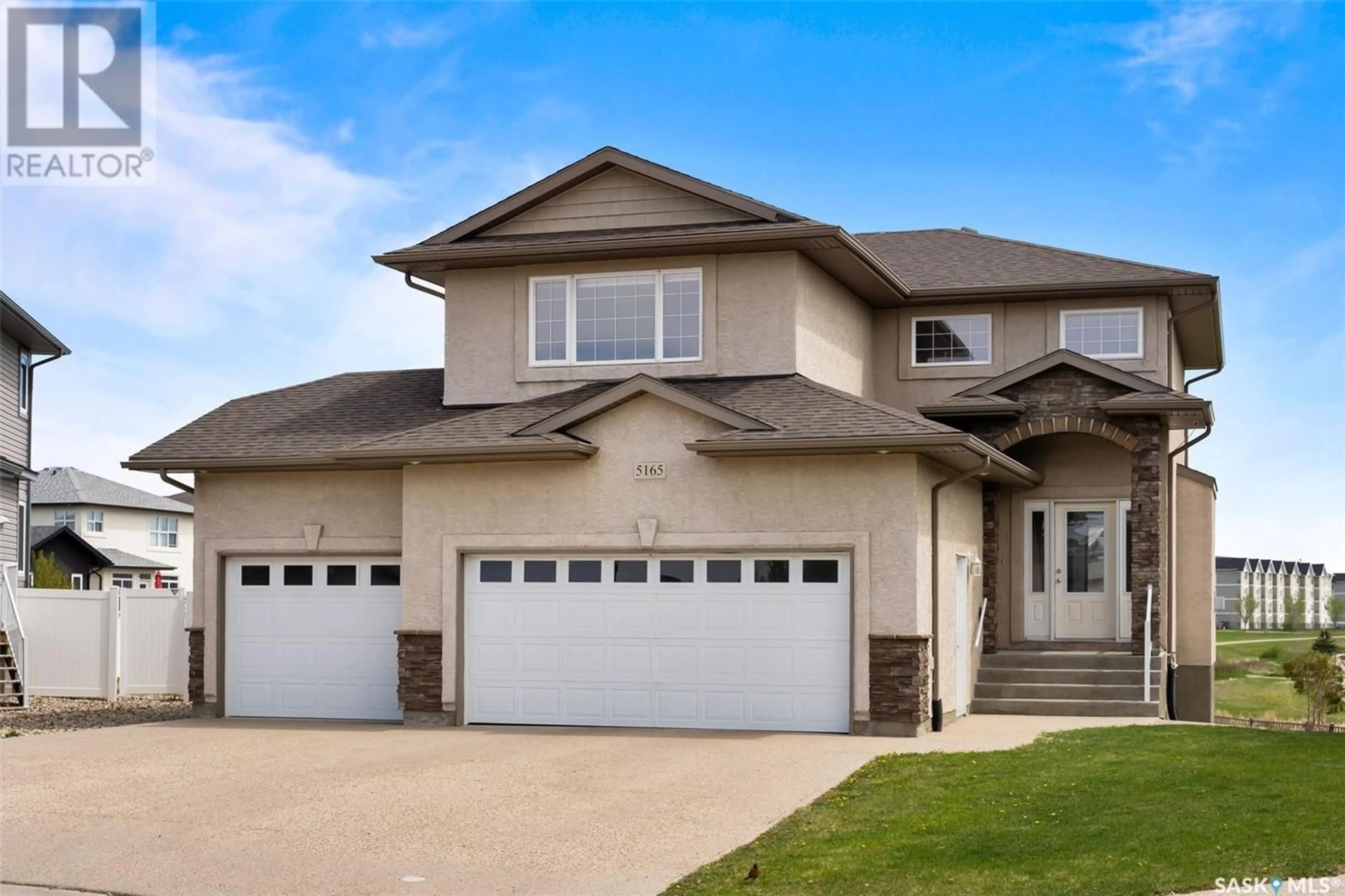 Home with vinyl exterior material, street for 5165 AVIATOR CRESCENT, Regina Saskatchewan S4W0G5
