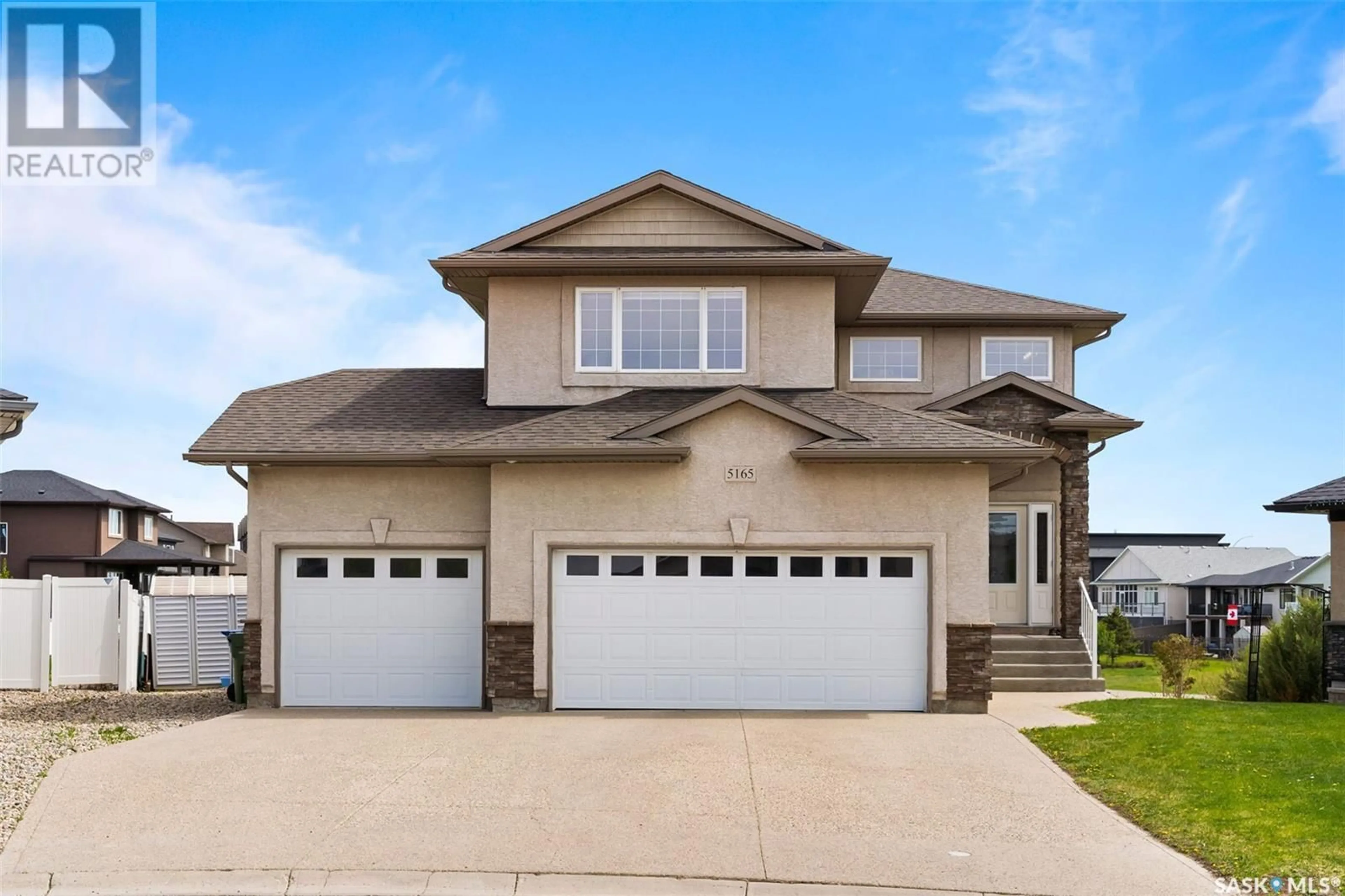 Home with vinyl exterior material, street for 5165 AVIATOR CRESCENT, Regina Saskatchewan S4W0G5