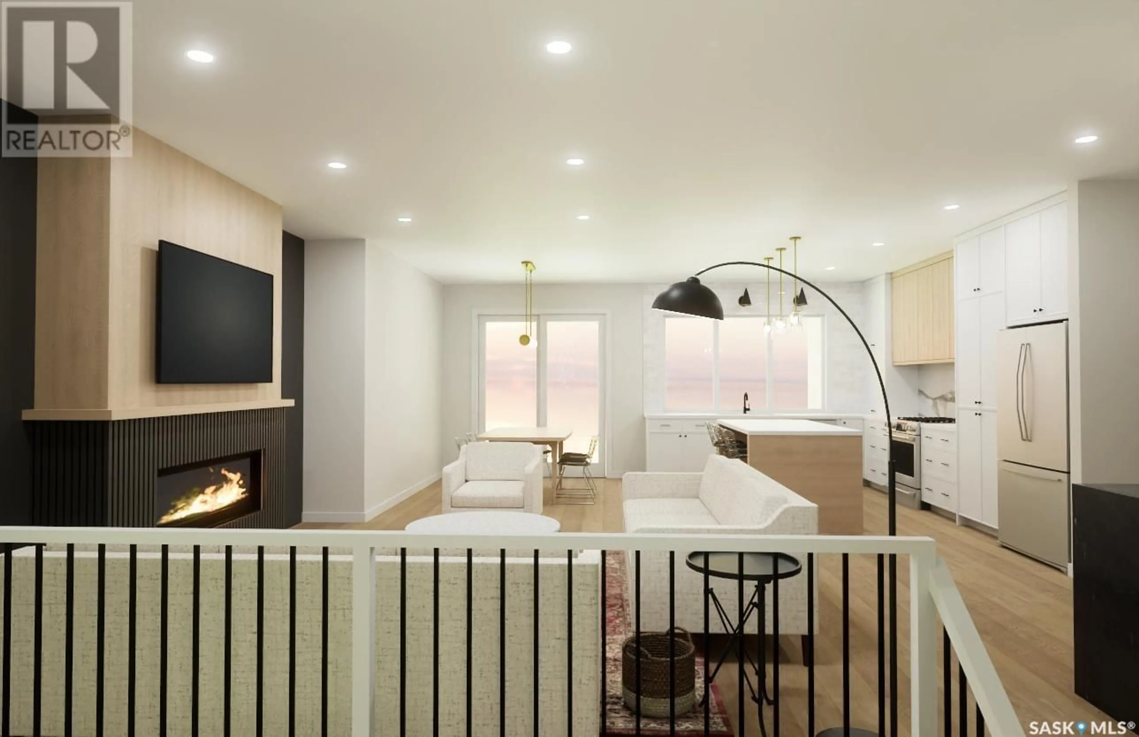 Open concept kitchen, ceramic/tile floor for 26 LOOKOUT DRIVE, Pilot Butte Saskatchewan S0G3Z0