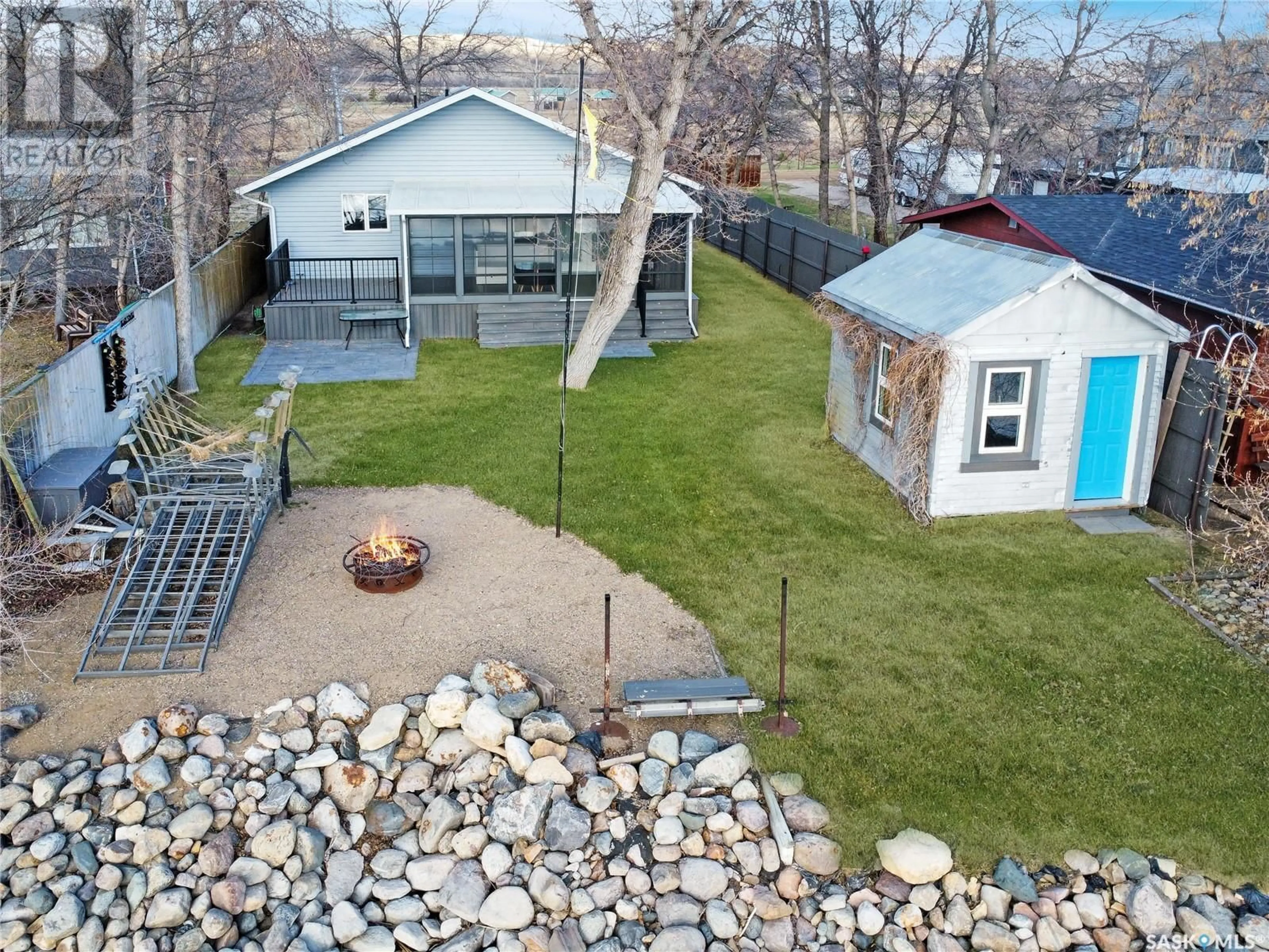 A pic from outside/outdoor area/front of a property/back of a property/a pic from drone, water/lake/river/ocean view for 28 ST. GEORGE AVENUE, Lebret Saskatchewan S0G2Y0
