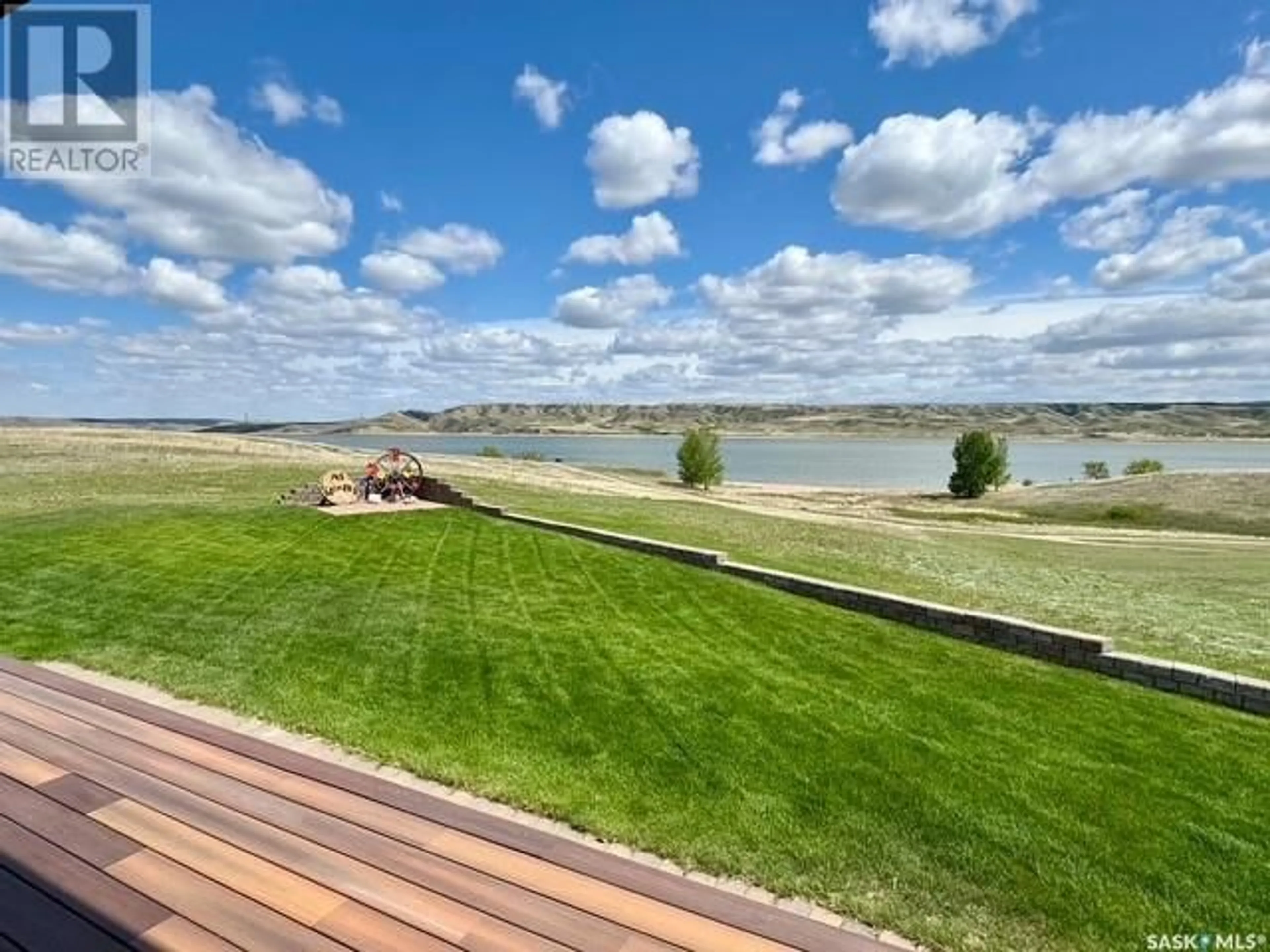 A pic from outside/outdoor area/front of a property/back of a property/a pic from drone, water/lake/river/ocean view for 70 CACTUS DRIVE, Saskatchewan Landing Saskatchewan S0L1T0