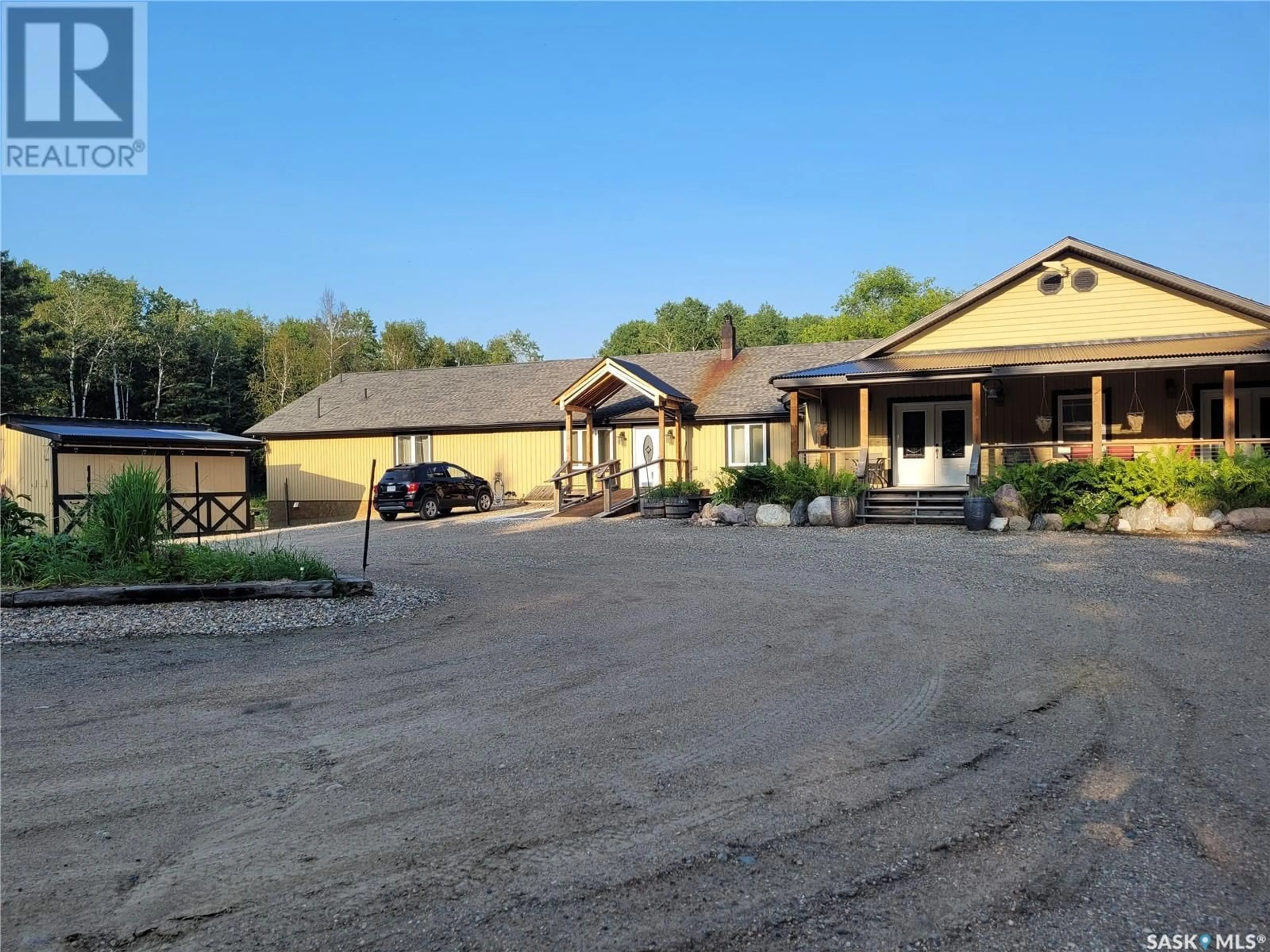 A pic from outside/outdoor area/front of a property/back of a property/a pic from drone, building for EAGLES WINGS ACREAGE, Big River Rm No. 555 Saskatchewan S0J0E0