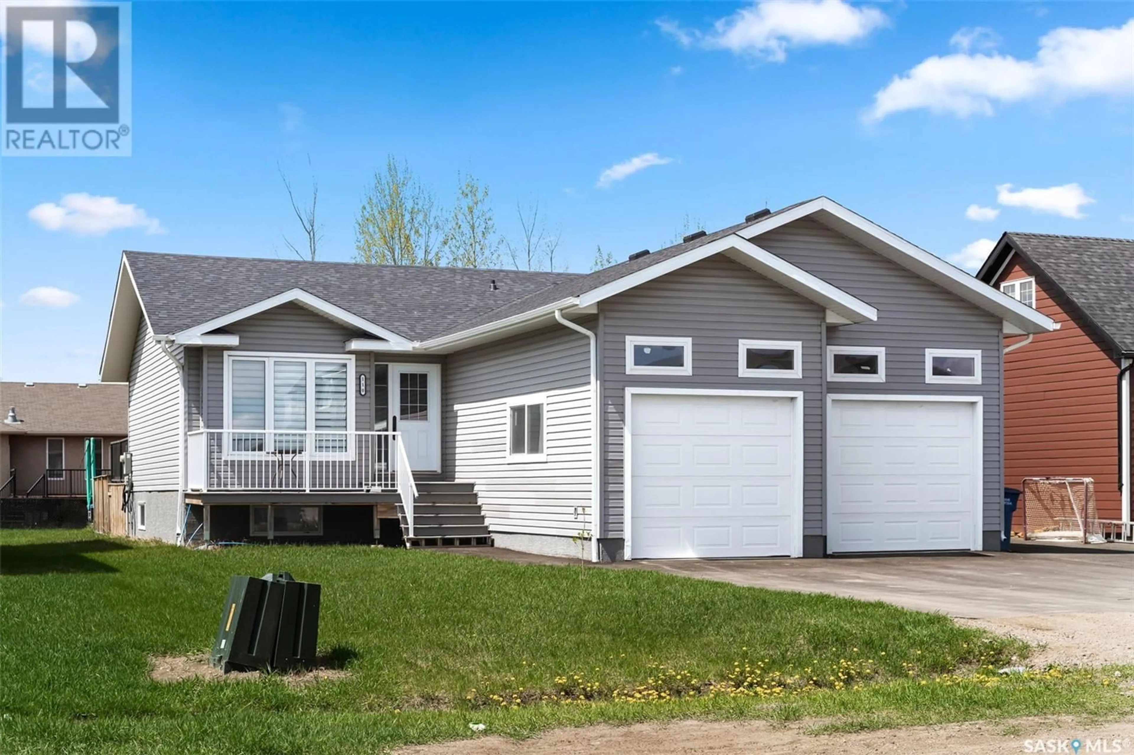 Home with vinyl exterior material, street for 110 CENTENNIAL DRIVE, Grand Coulee Saskatchewan S4M0A3