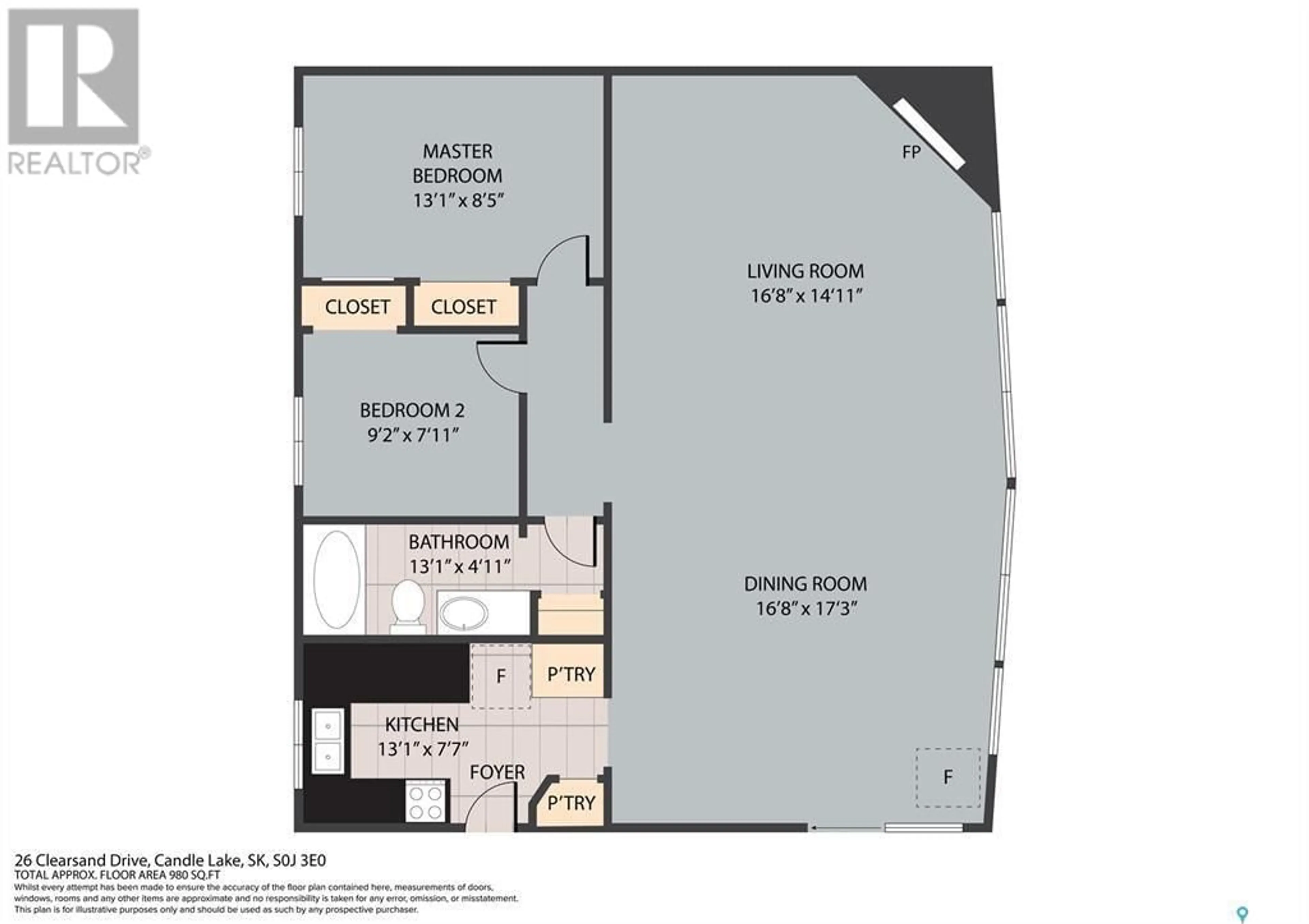Floor plan for 26 CLEARSAND DRIVE, Candle Lake Saskatchewan S0J3E0