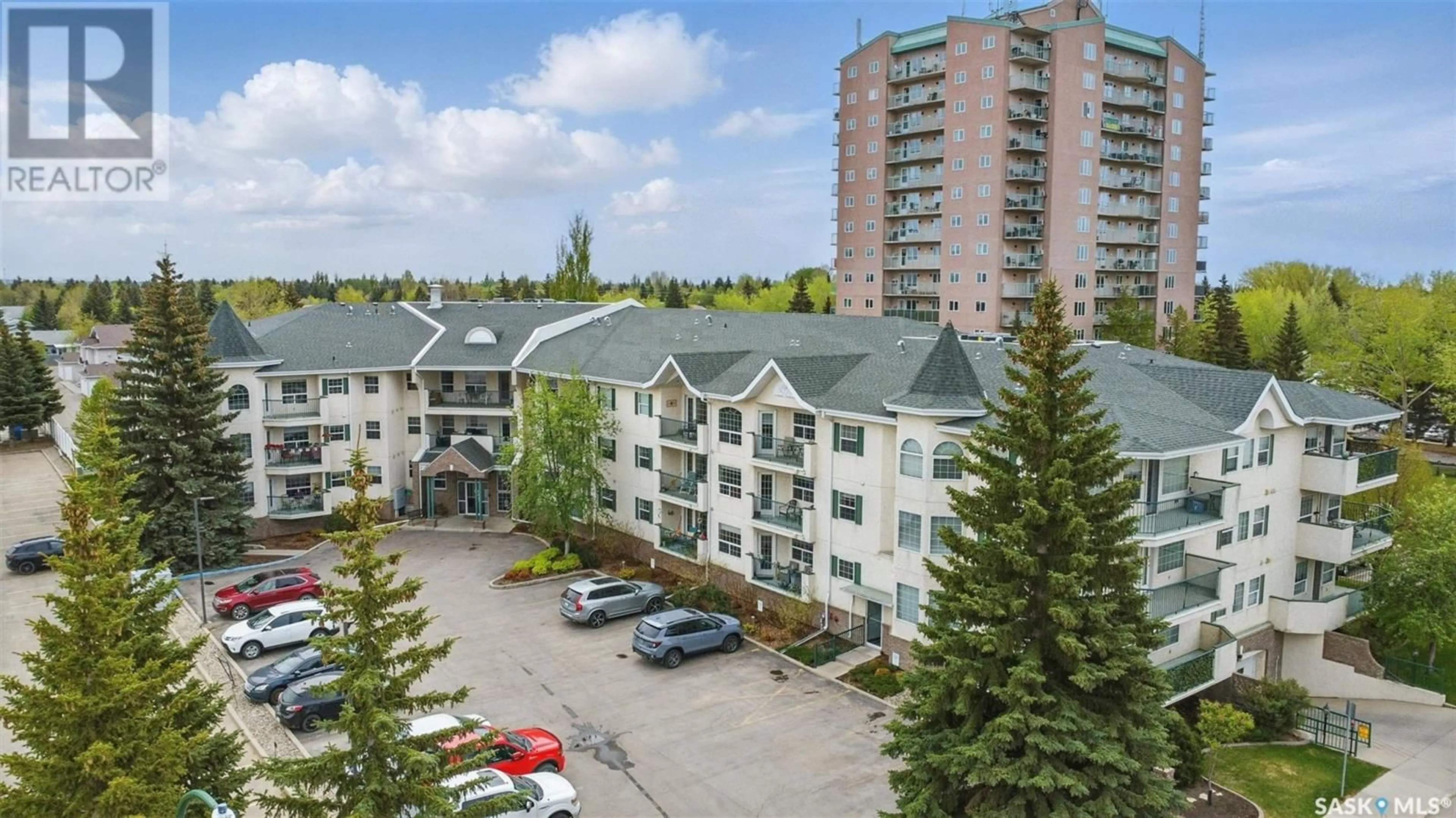 A pic from outside/outdoor area/front of a property/back of a property/a pic from drone, mountain view for 1735 - 307 MCKERCHER DRIVE, Saskatoon Saskatchewan S7H5N6