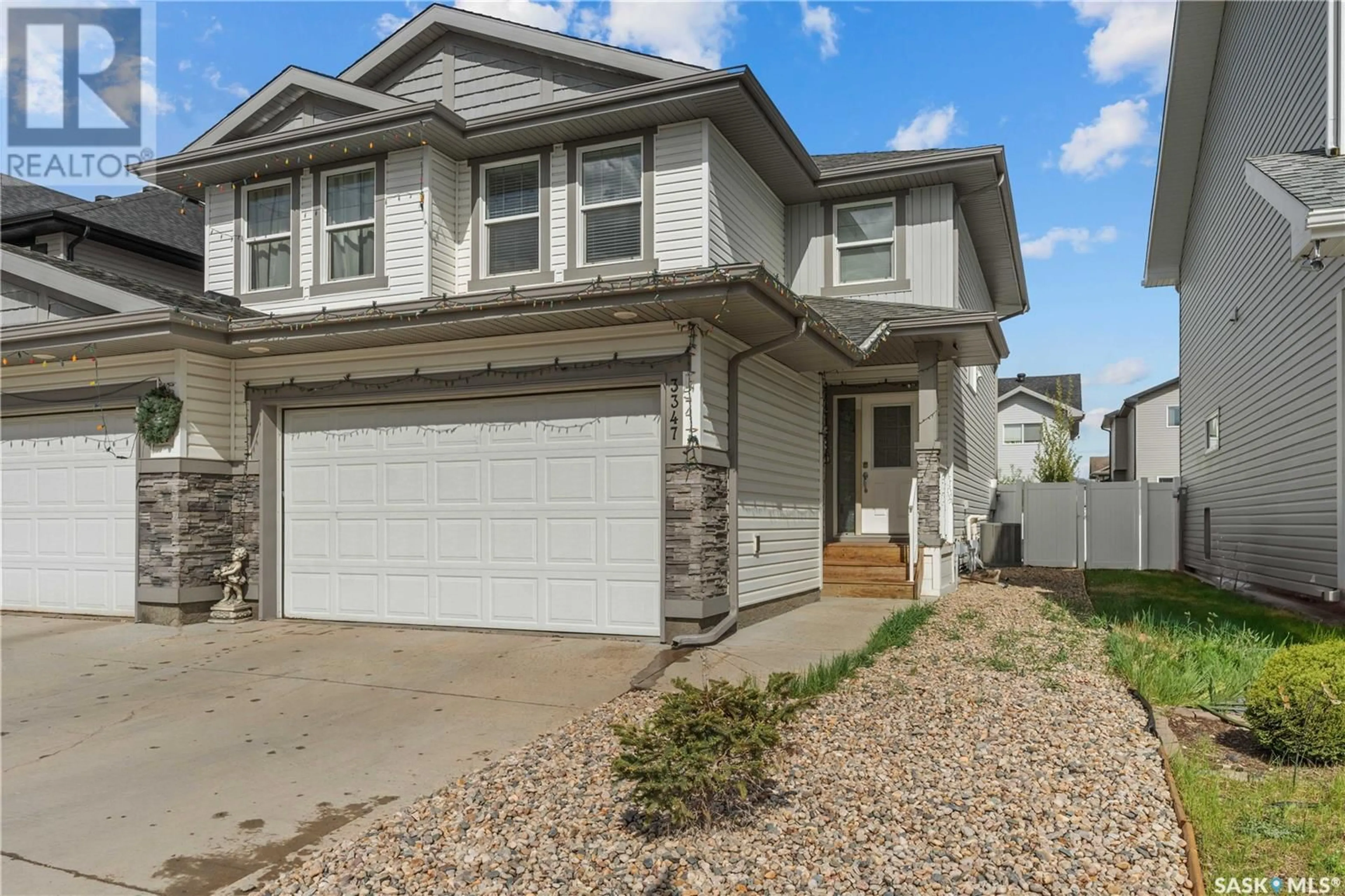 Home with vinyl exterior material, street for 3347 GREEN SANDCHERRY STREET, Regina Saskatchewan S4V3M2