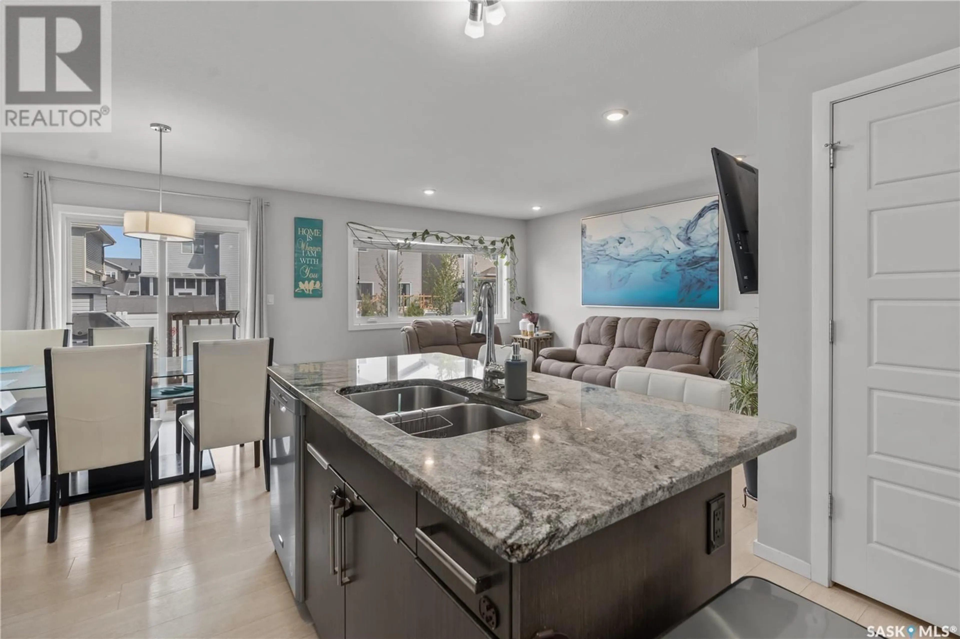 Open concept kitchen, ceramic/tile floor for 3347 GREEN SANDCHERRY STREET, Regina Saskatchewan S4V3M2