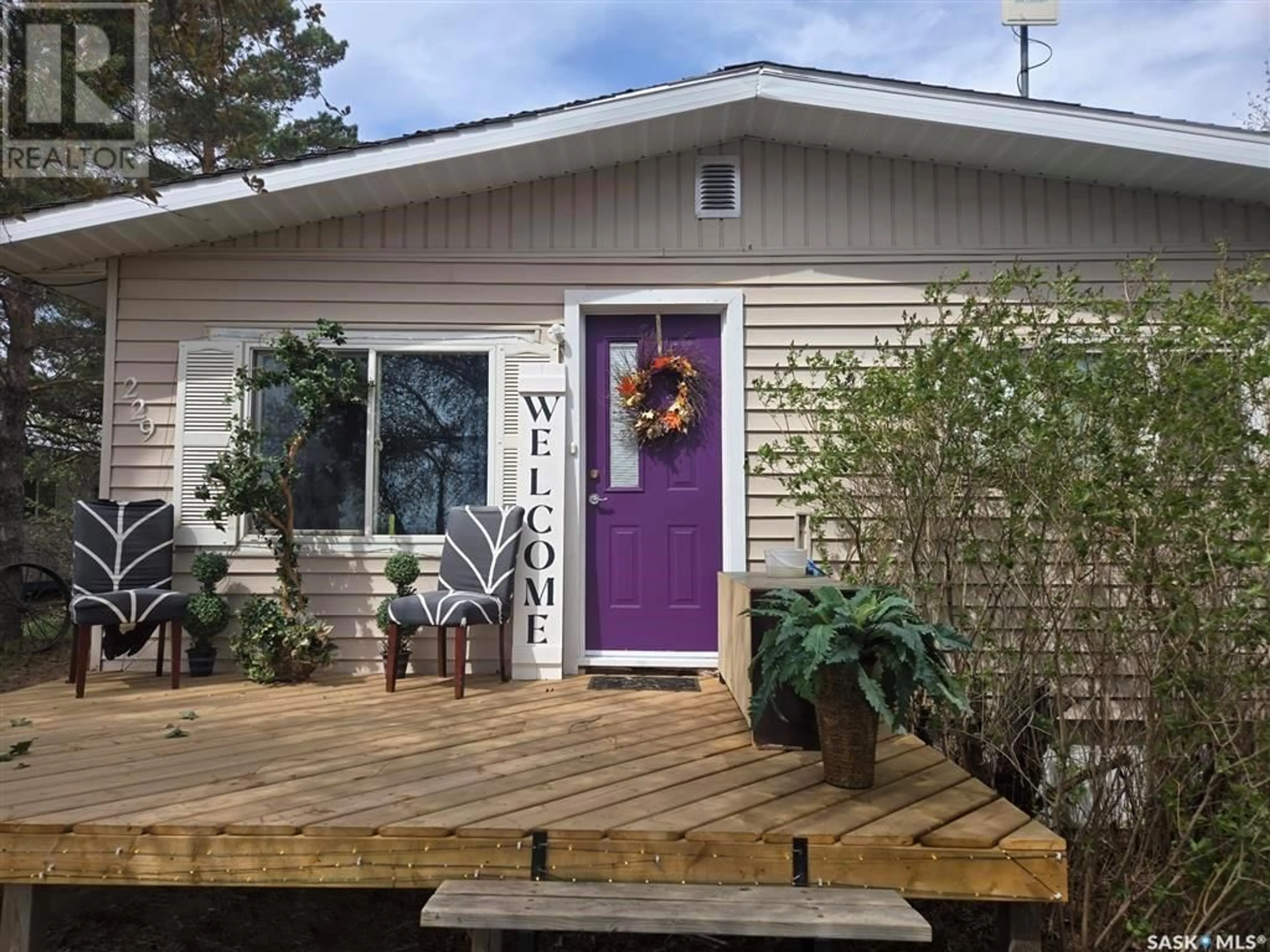 Home with vinyl exterior material, street for 229 ST SAMSON STREET, Guernsey Saskatchewan S0K1W0