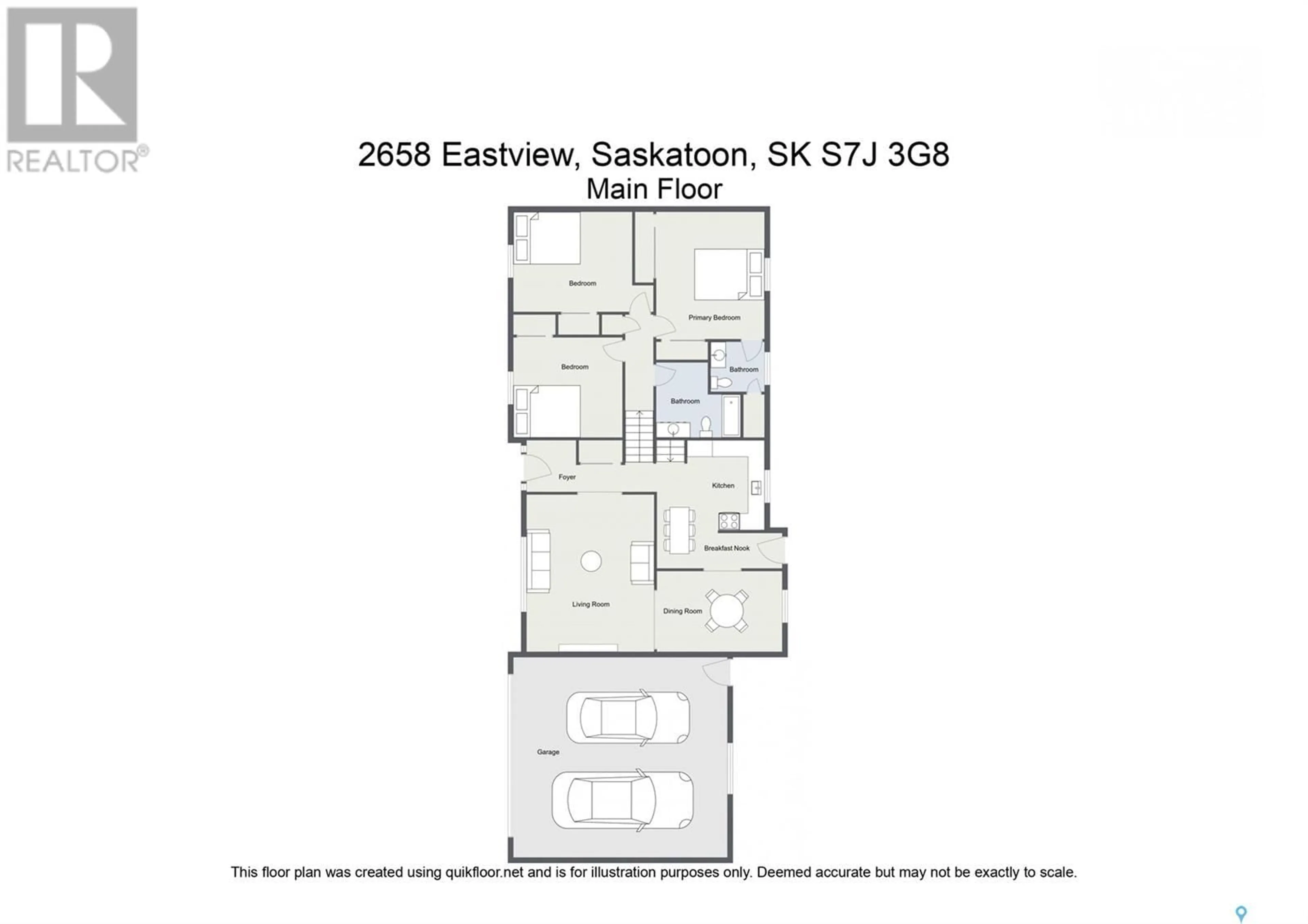 Floor plan for 2658 EASTVIEW, Saskatoon Saskatchewan S7J3G8