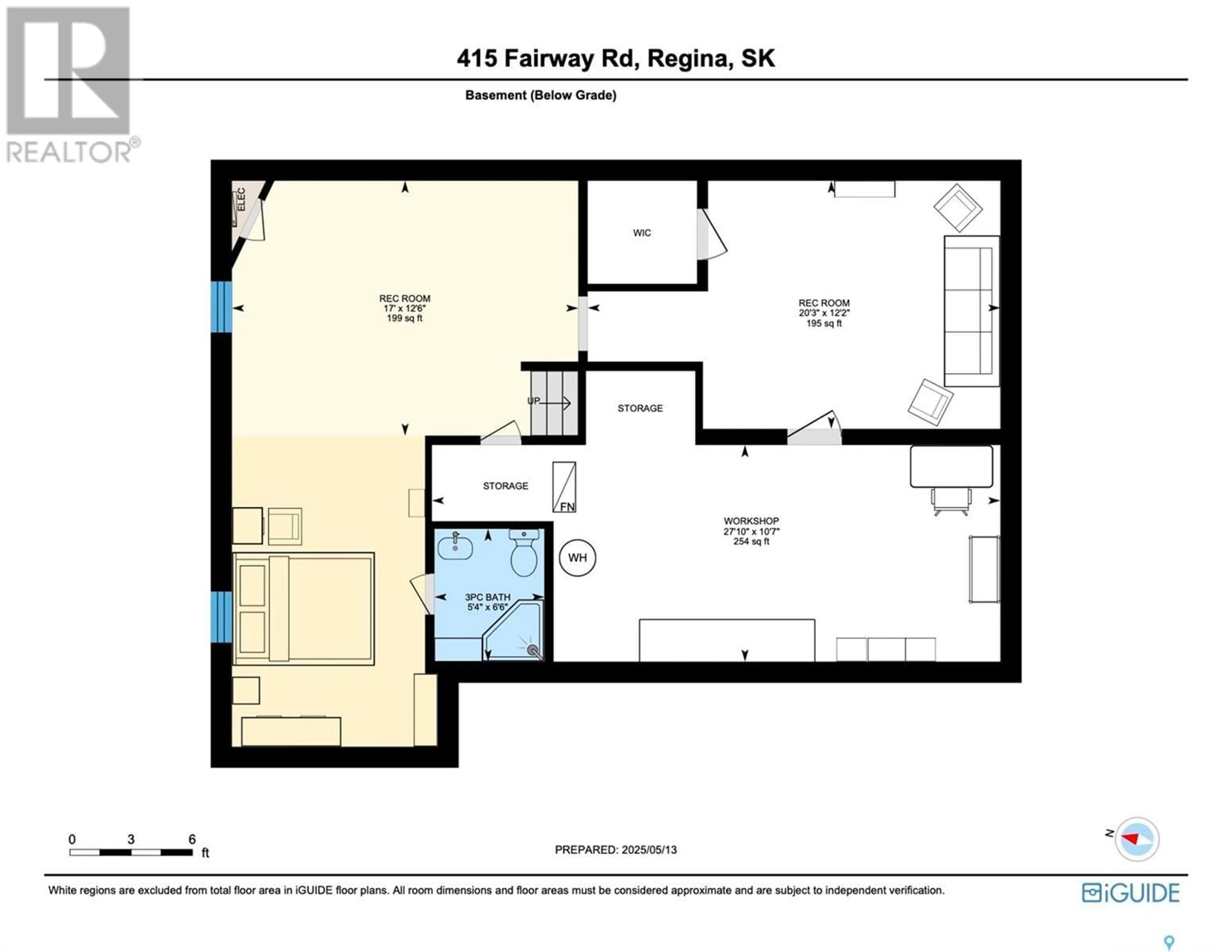 Floor plan for 415 FAIRWAY ROAD, Regina Saskatchewan S4Y1A1