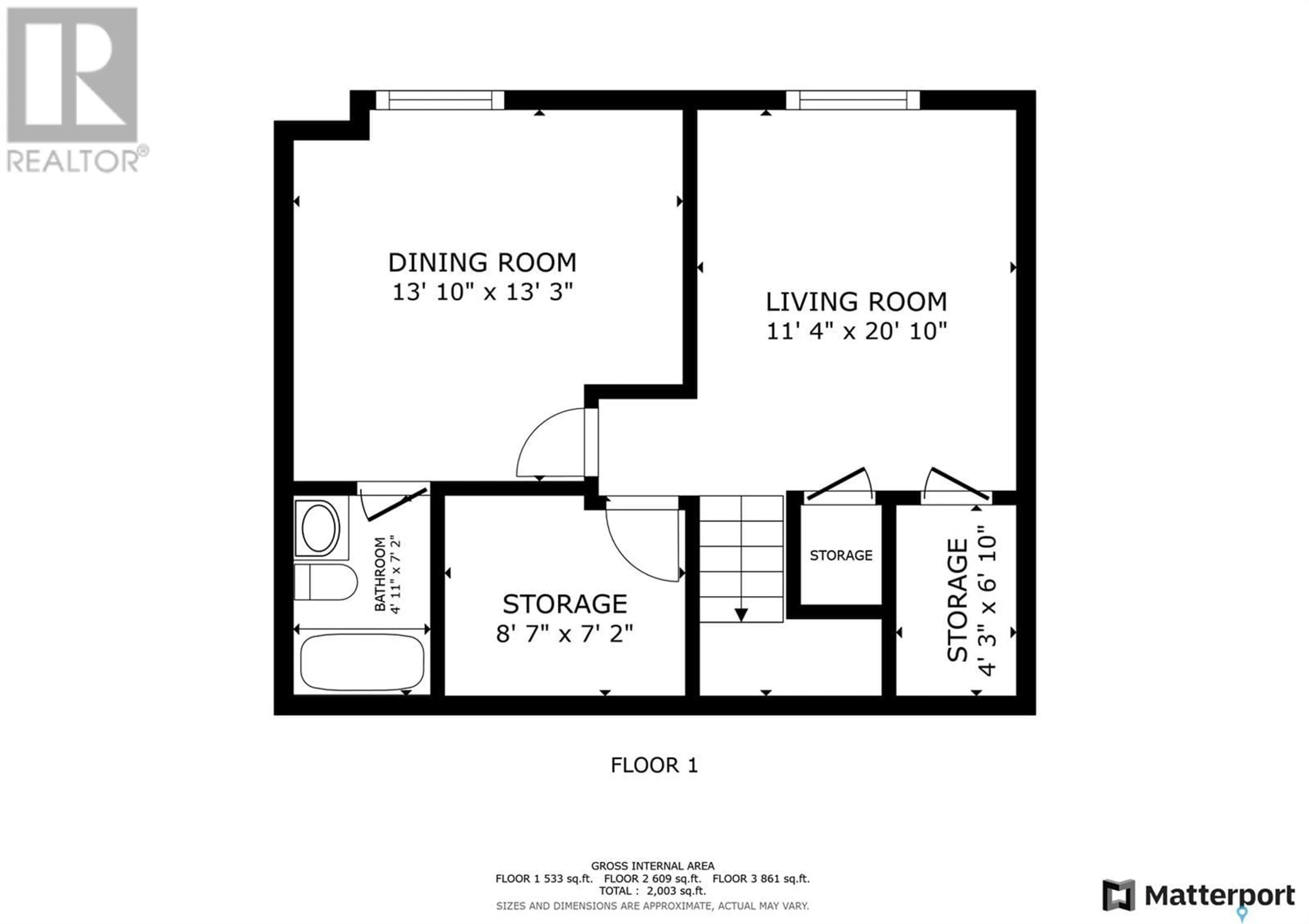 Floor plan for 222 ASHWORTH CRESCENT, Saskatoon Saskatchewan S7T0E6