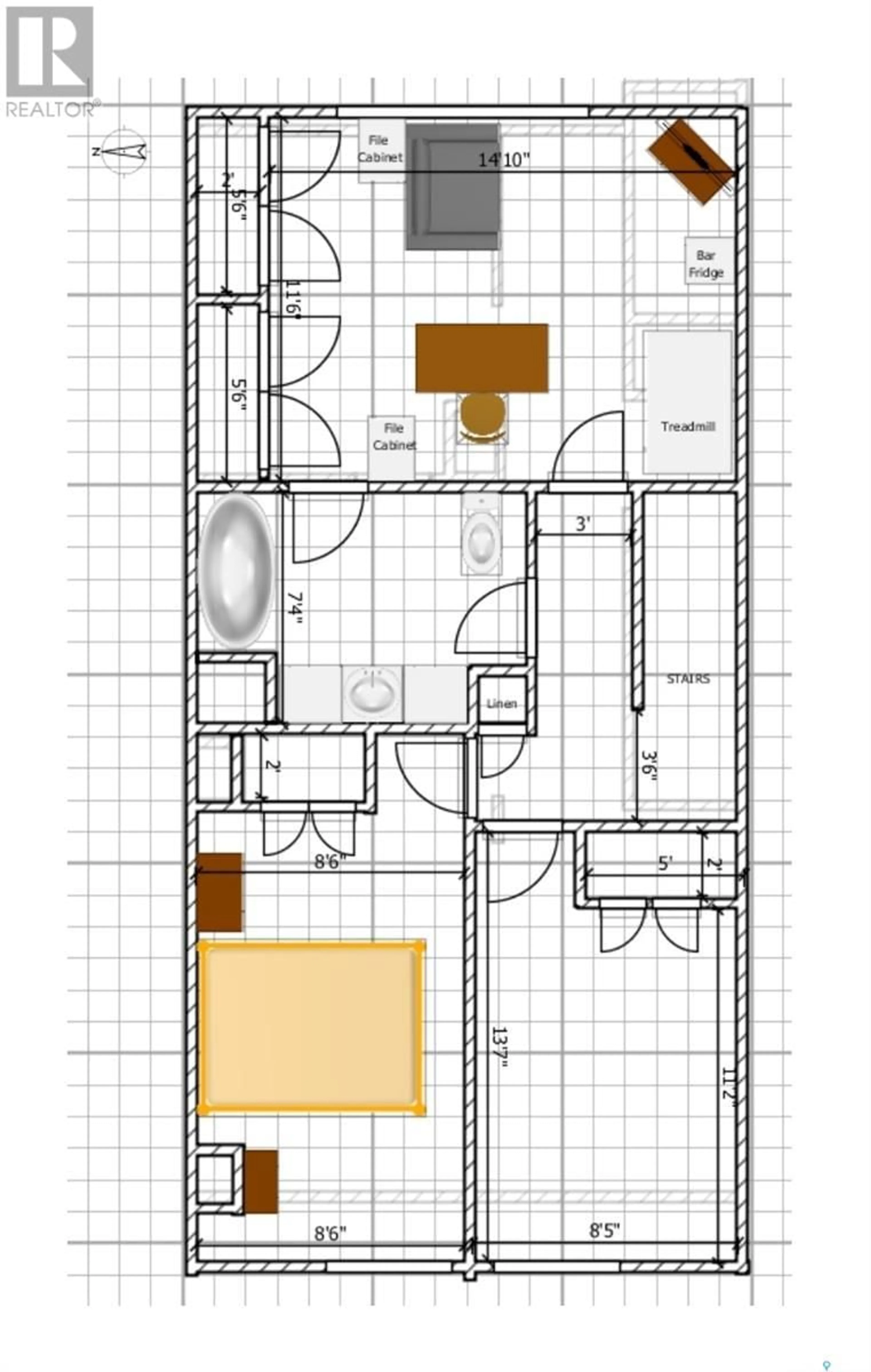 Floor plan for 4101 GORDON ROAD, Regina Saskatchewan S4S6N5