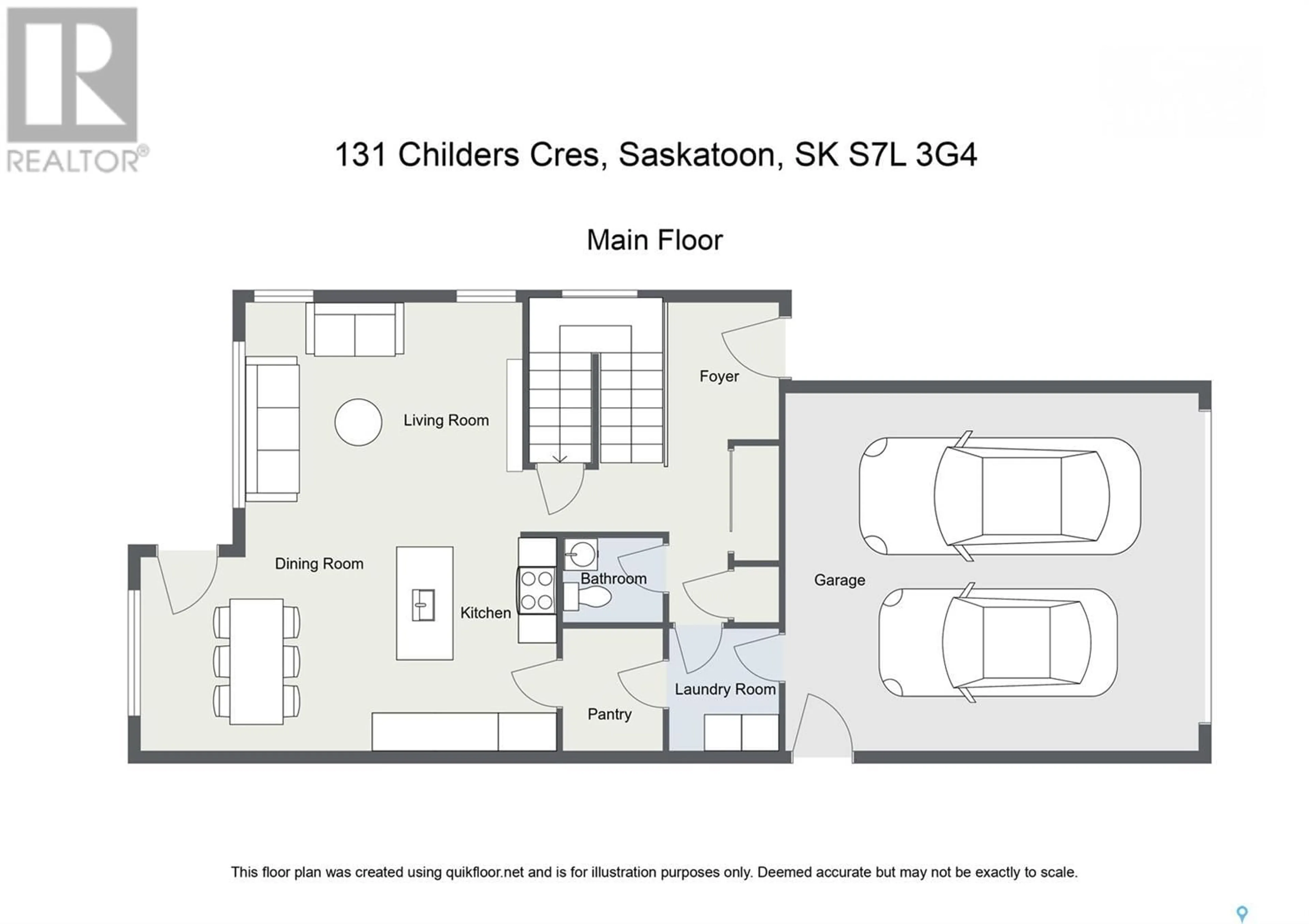 Floor plan for 131 CHILDERS CRESCENT, Saskatoon Saskatchewan S7L3G4