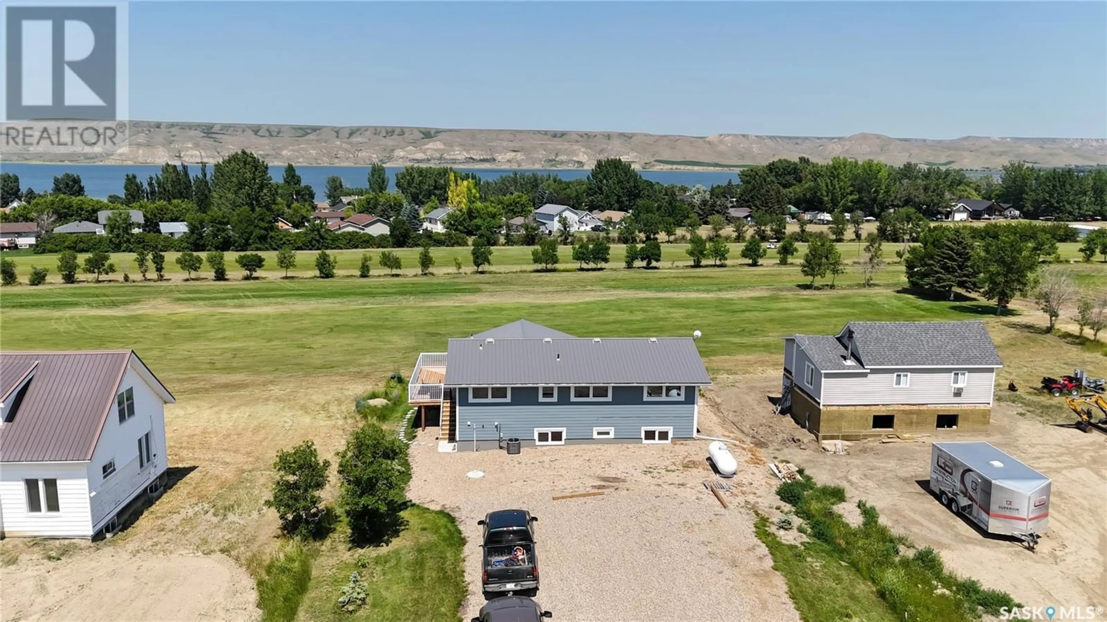 A pic from outside/outdoor area/front of a property/back of a property/a pic from drone, water/lake/river/ocean view for 116 STEELE STREET, Beaver Flat Saskatchewan S9H3X1