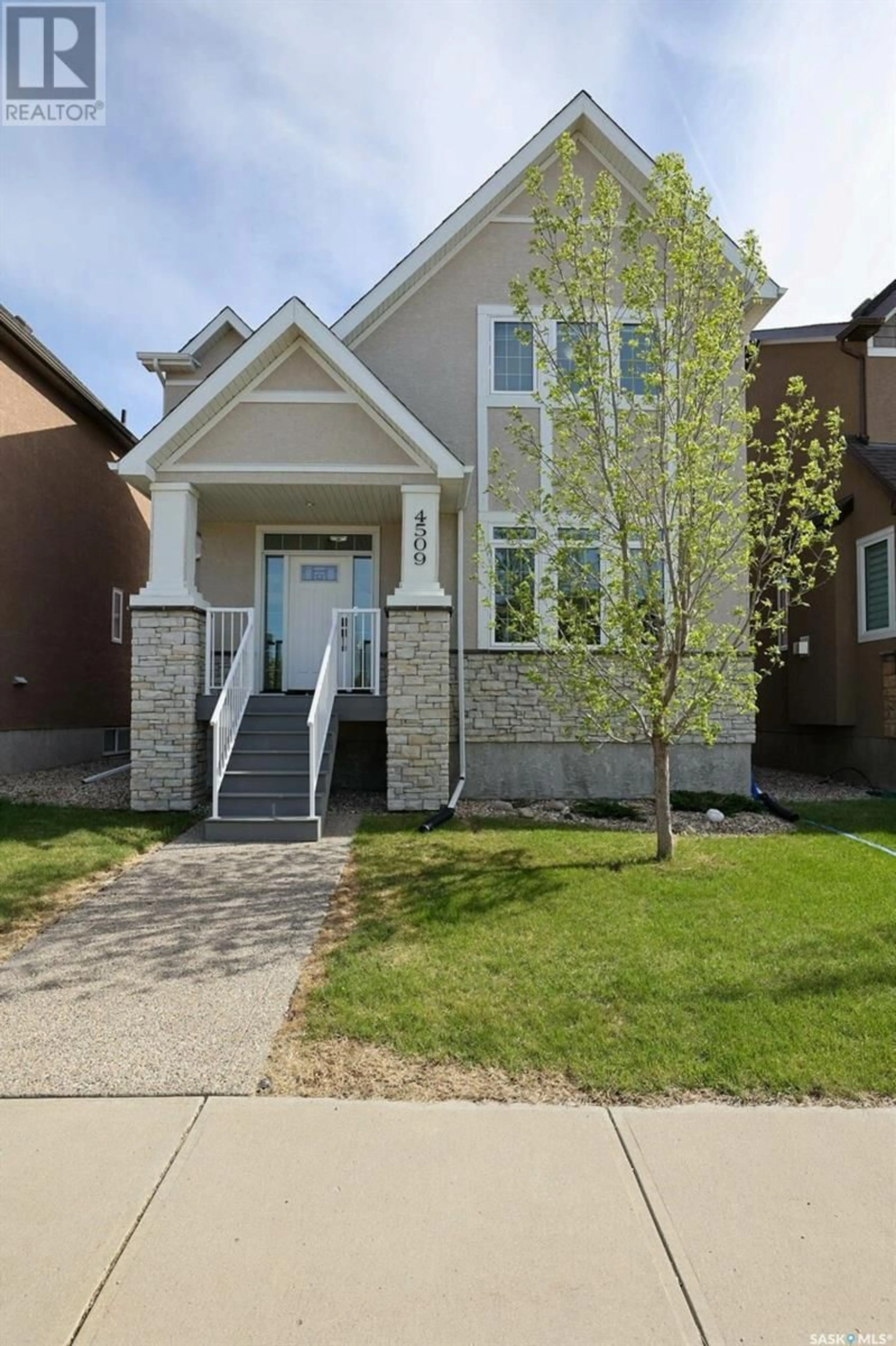 Home with brick exterior material, street for 4509 GREEN APPLE DRIVE, Regina Saskatchewan S4V3H4