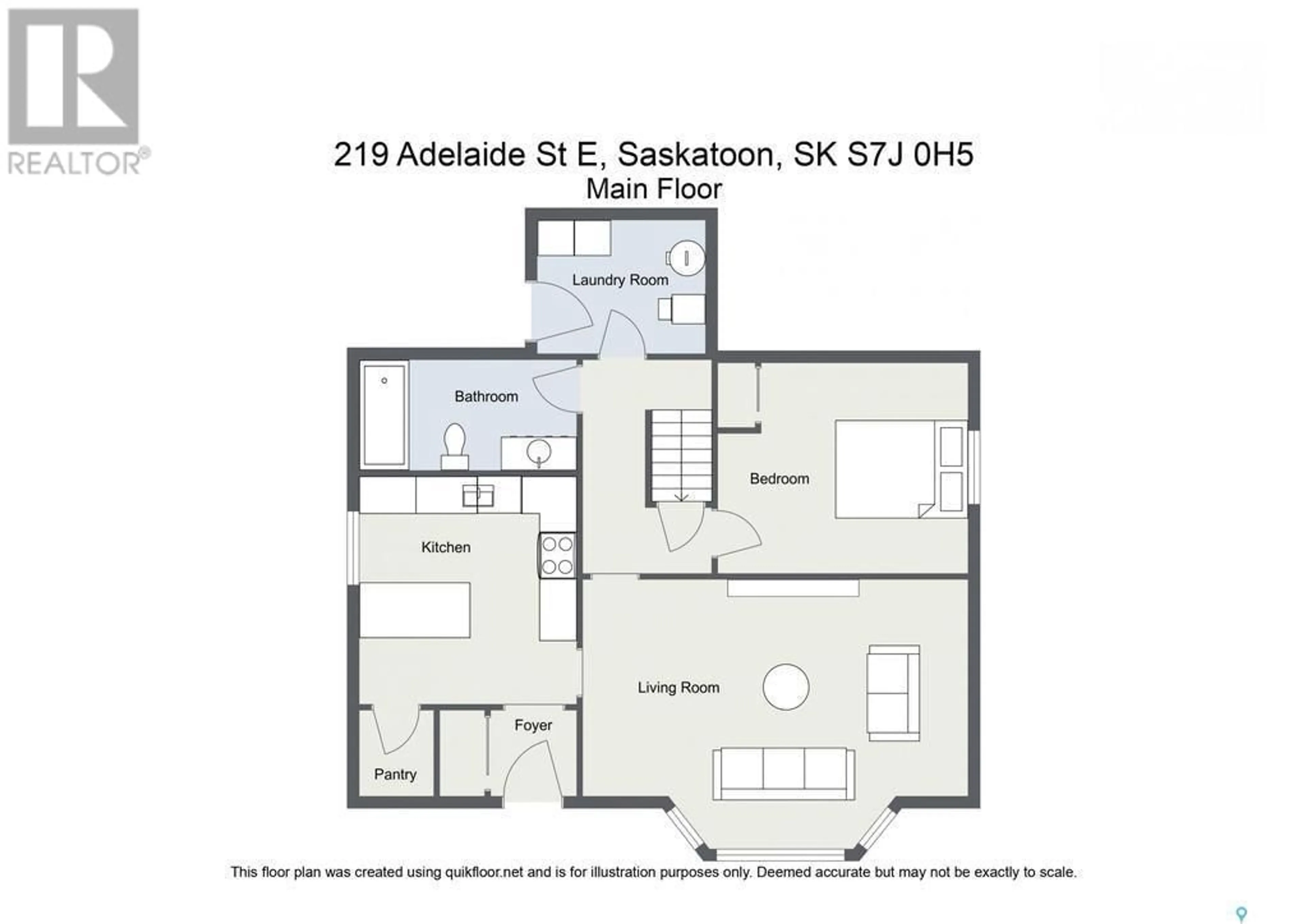 Floor plan for 219 ADELAIDE STREET, Saskatoon Saskatchewan S7J0H5