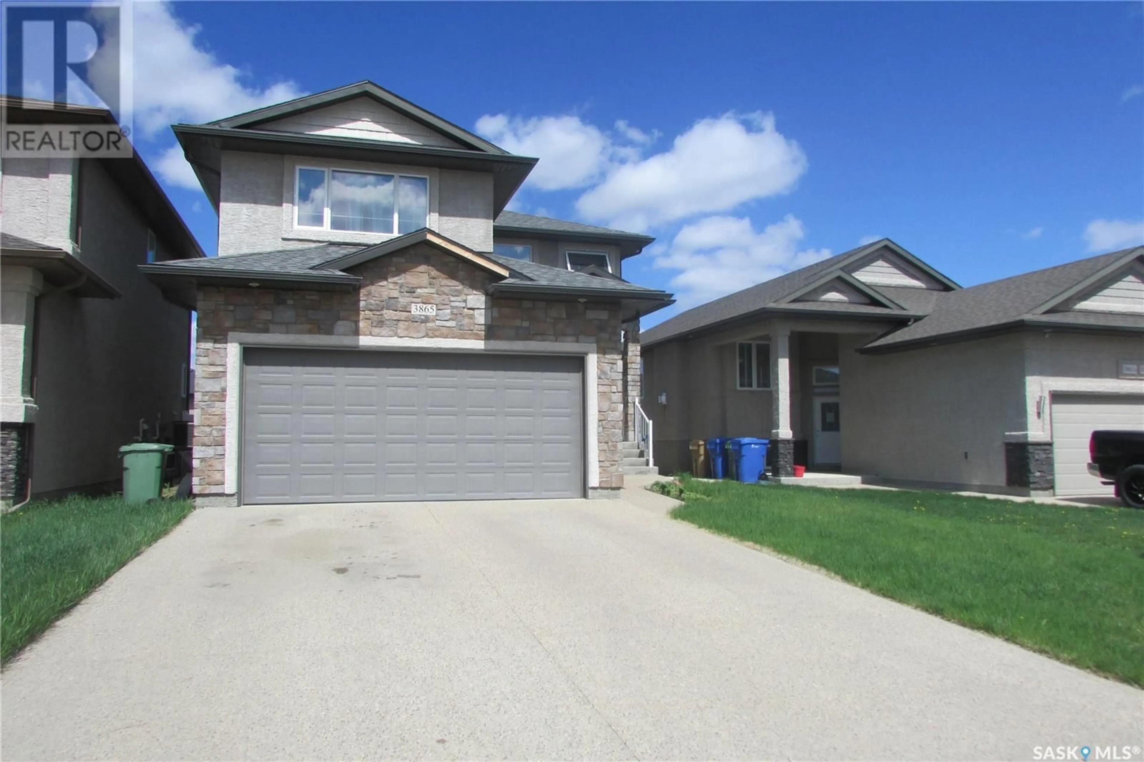 Home with brick exterior material, street for 3865 GREEN MOSS BAY, Regina Saskatchewan S4V1P7