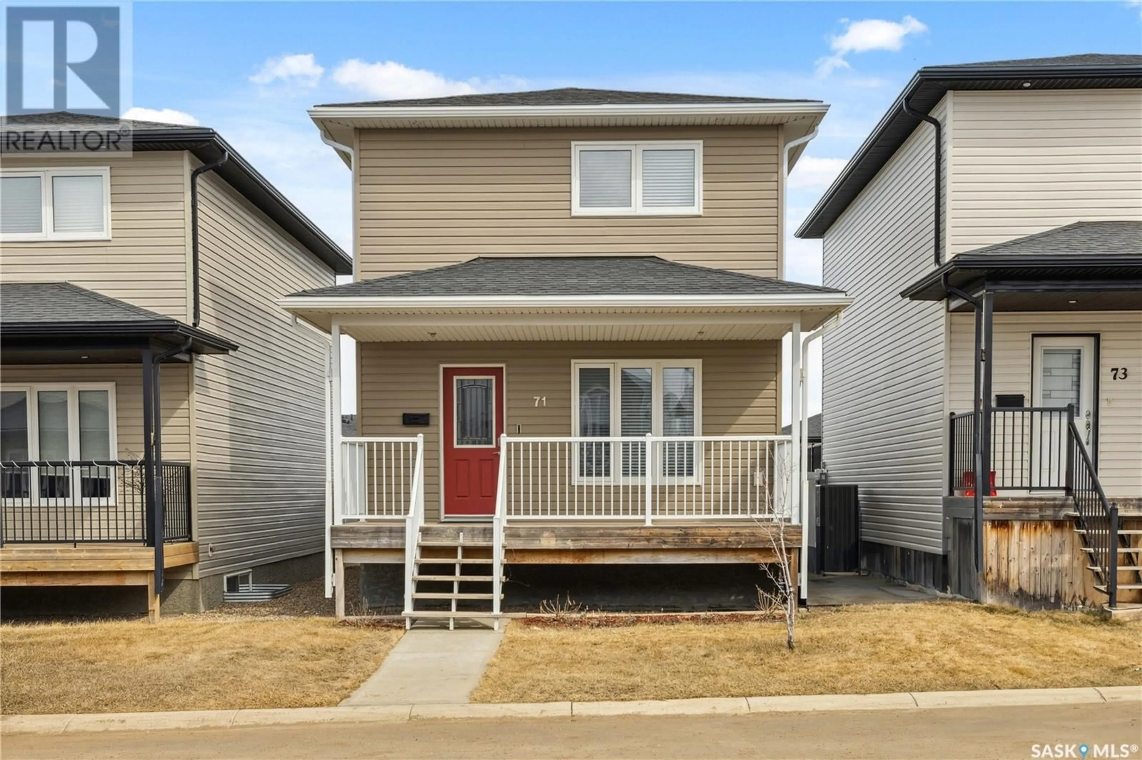 Home with vinyl exterior material, street for 71 BRIGHAM ROAD, Moose Jaw Saskatchewan S6K0A7