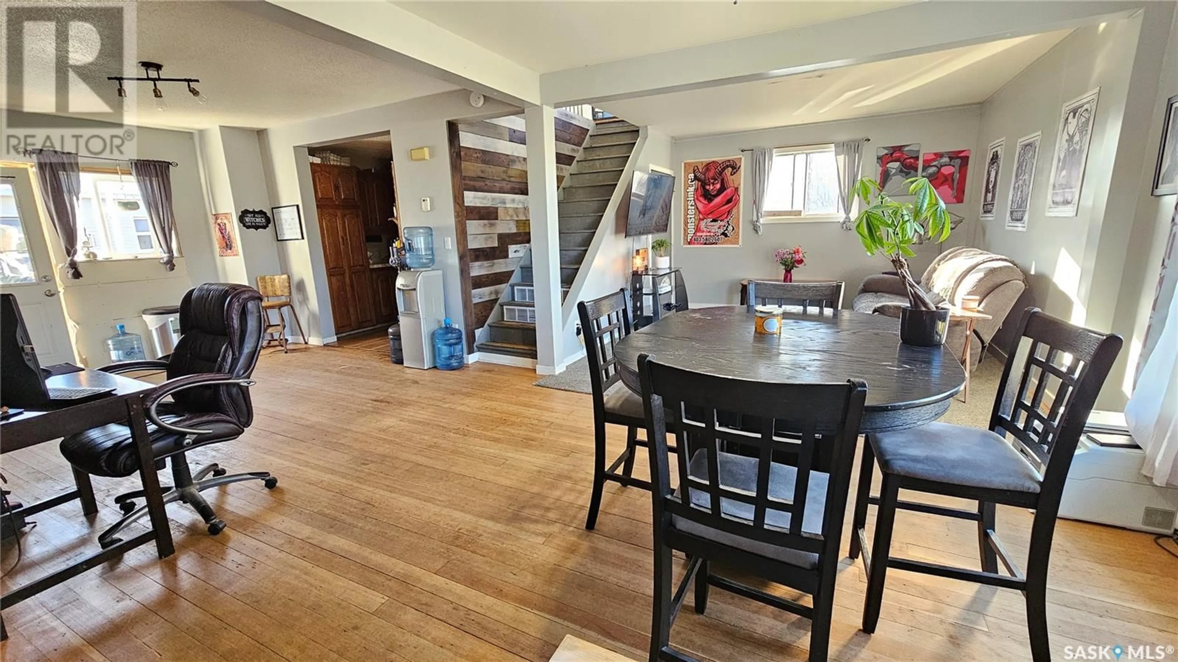 Dining room, wood/laminate floor for 406 CENTRE STREET, Cabri Saskatchewan S0N0J0