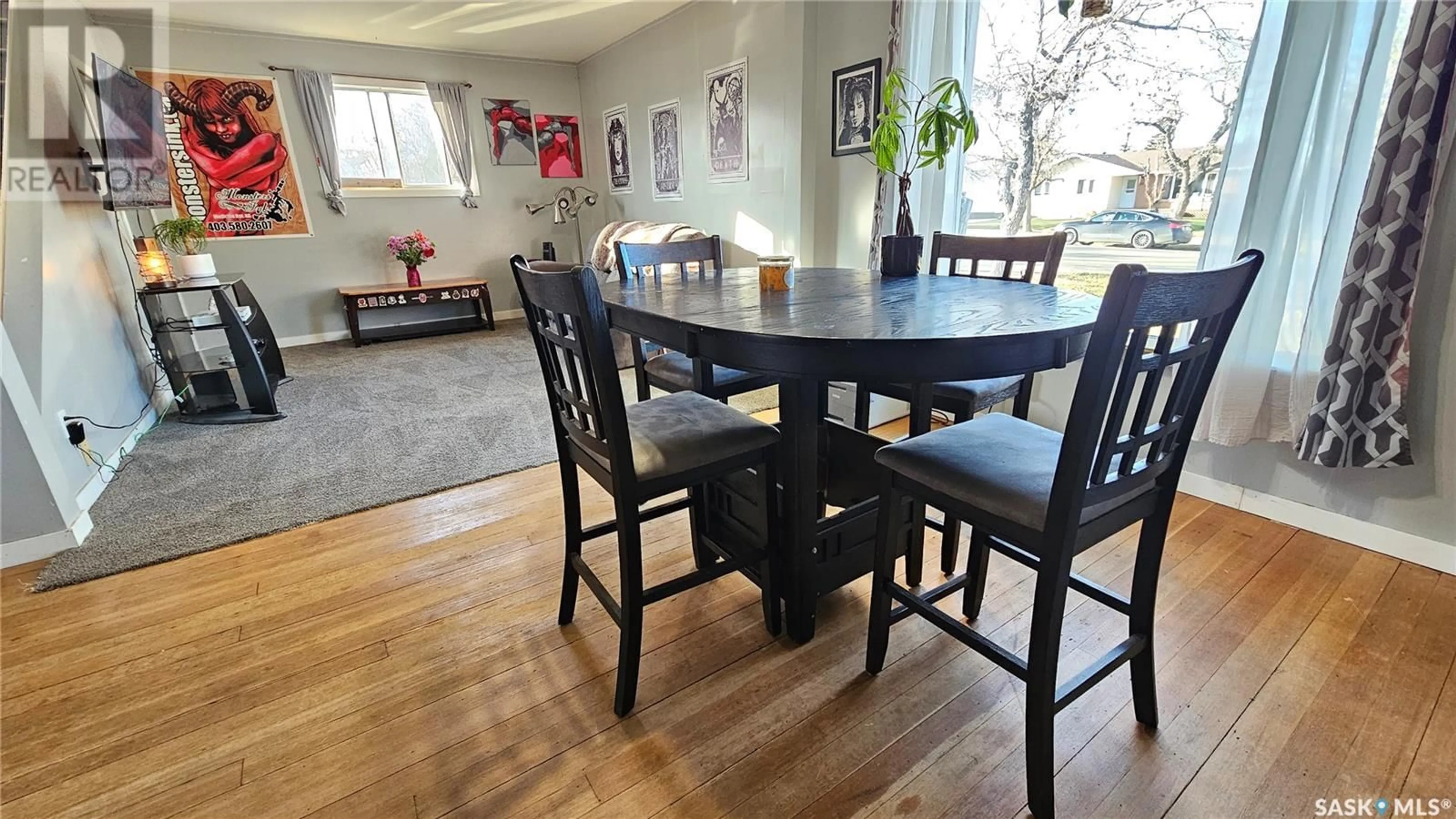 Dining room, wood/laminate floor for 406 CENTRE STREET, Cabri Saskatchewan S0N0J0
