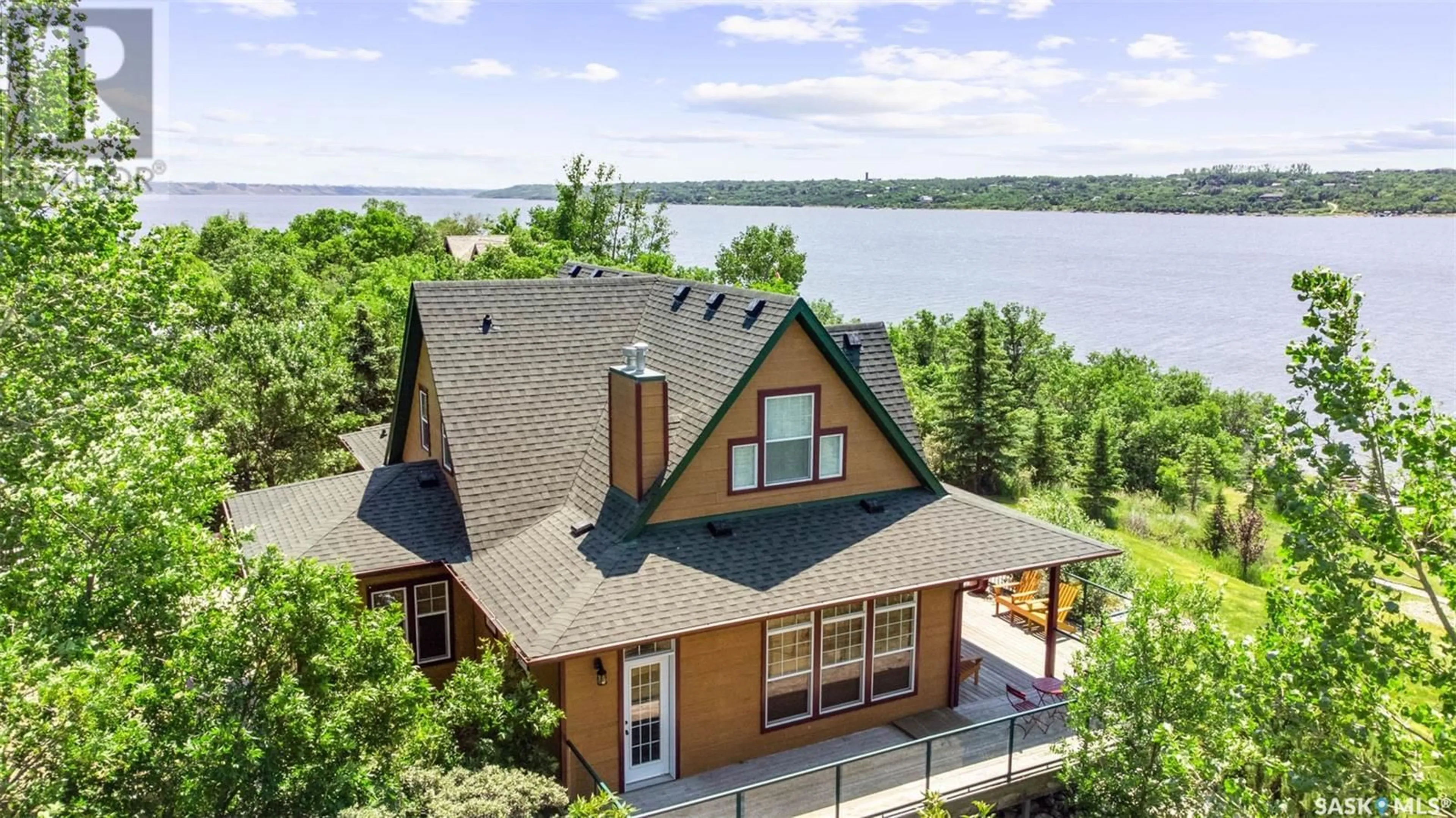 A pic from outside/outdoor area/front of a property/back of a property/a pic from drone, water/lake/river/ocean view for 12 WATSON BAY, Mckillop Rm No. 220 Saskatchewan S0G0L0