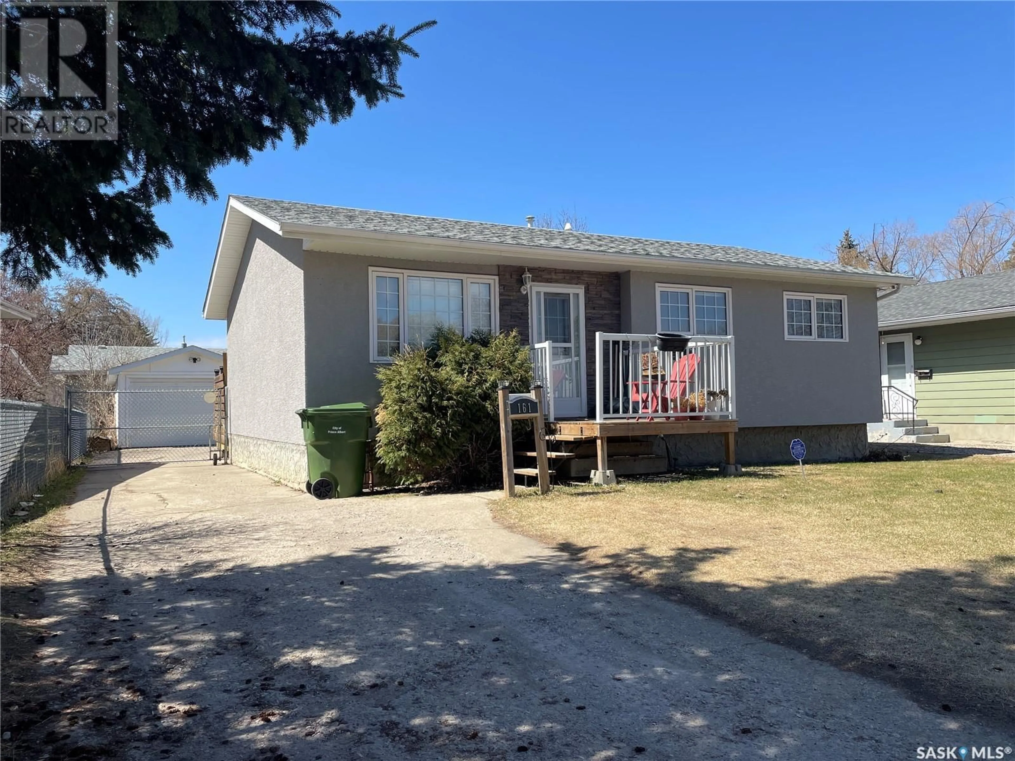 A pic from outside/outdoor area/front of a property/back of a property/a pic from drone, street for 161 MACDOWALL CRESCENT, Prince Albert Saskatchewan S6V6N4