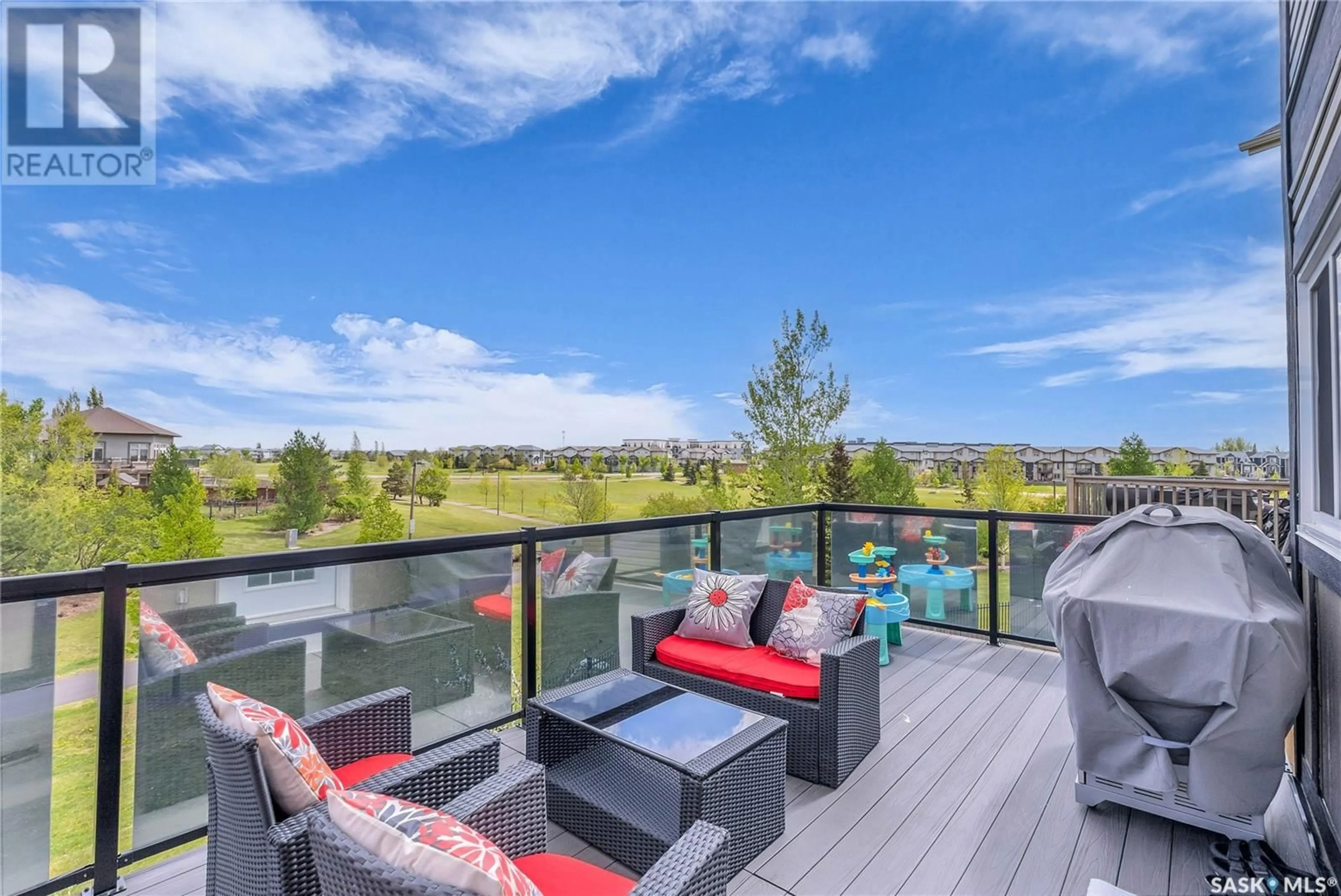 Patio, water/lake/river/ocean view for 18 202 MCKAGUE CRESCENT, Saskatoon Saskatchewan S7R0L8