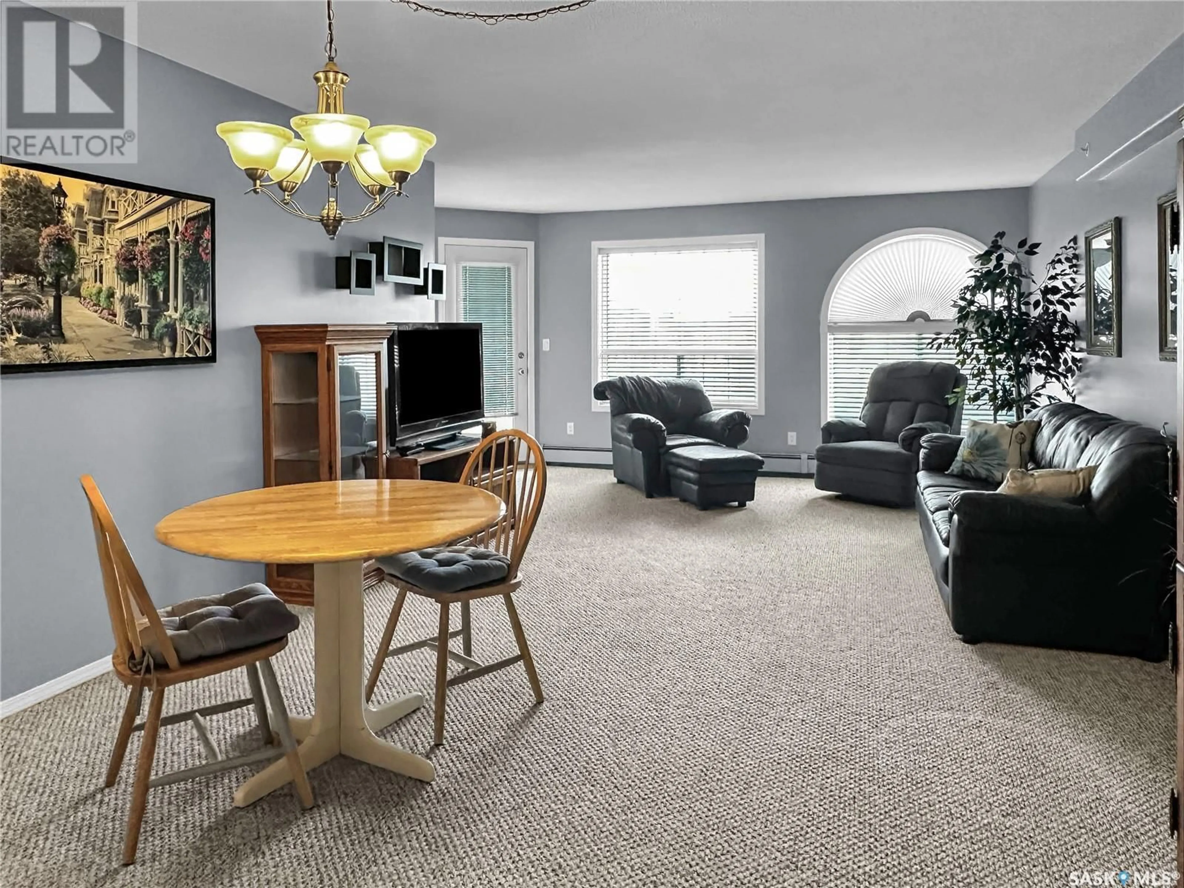Living room with furniture, unknown for 301 - 1172 103RD STREET, North Battleford Saskatchewan S9A1K6