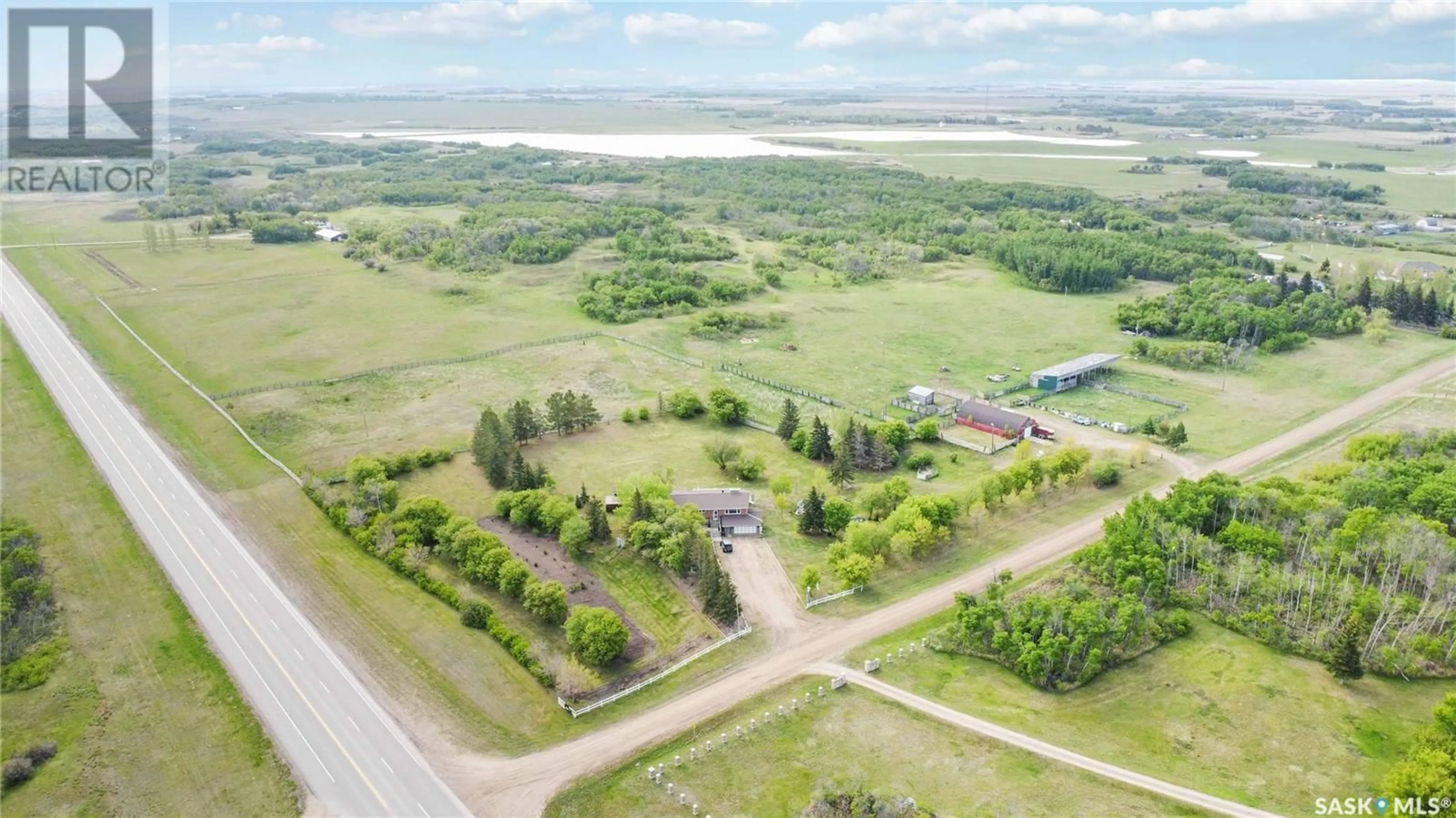A pic from outside/outdoor area/front of a property/back of a property/a pic from drone, water/lake/river/ocean view for BERGER ACREAGE, Vanscoy Rm No. 345 Saskatchewan S0K1V0