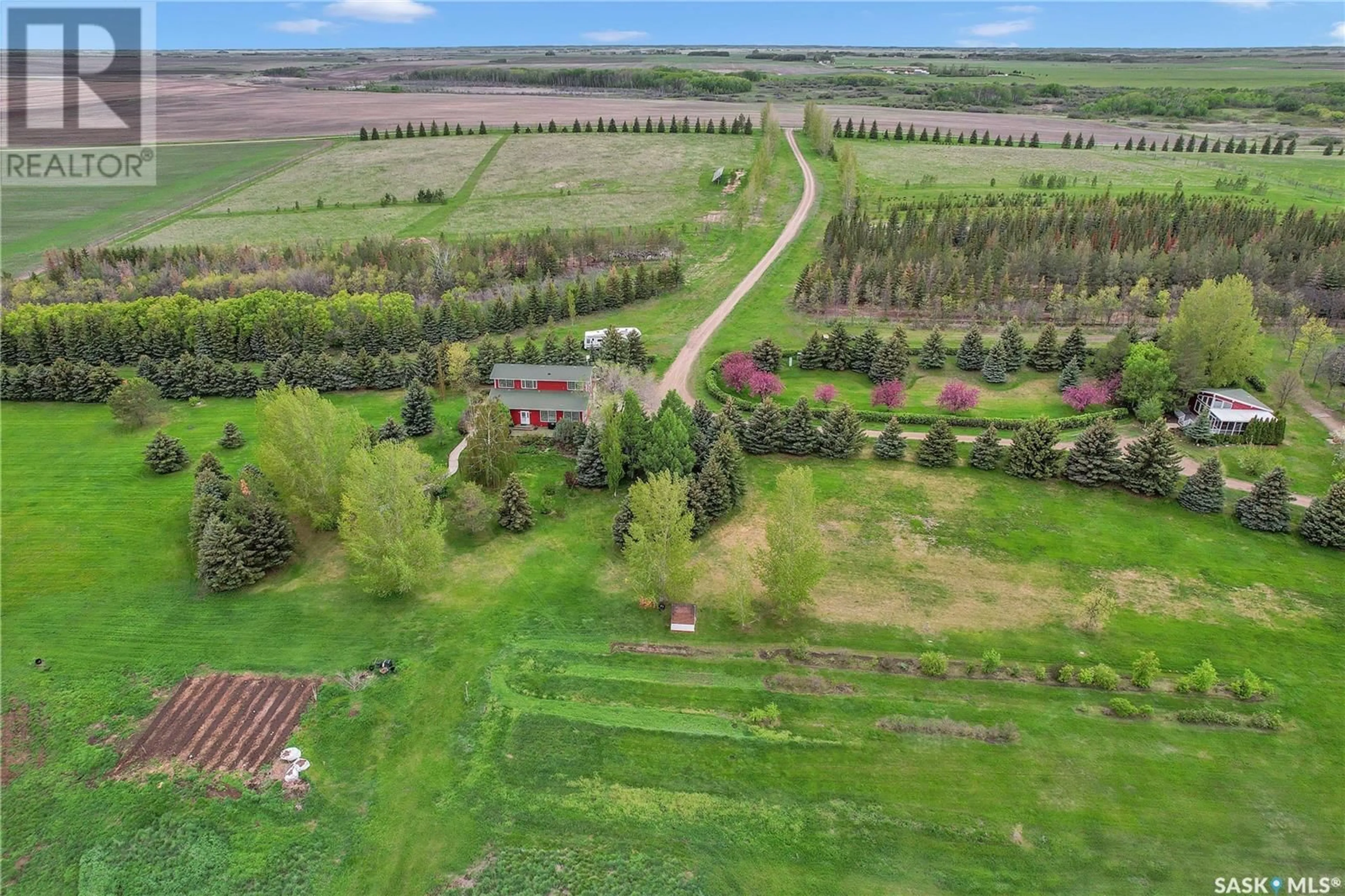 A pic from outside/outdoor area/front of a property/back of a property/a pic from drone, forest/trees view for RIVER VIEW, Pike Lake Saskatchewan S0L0P0