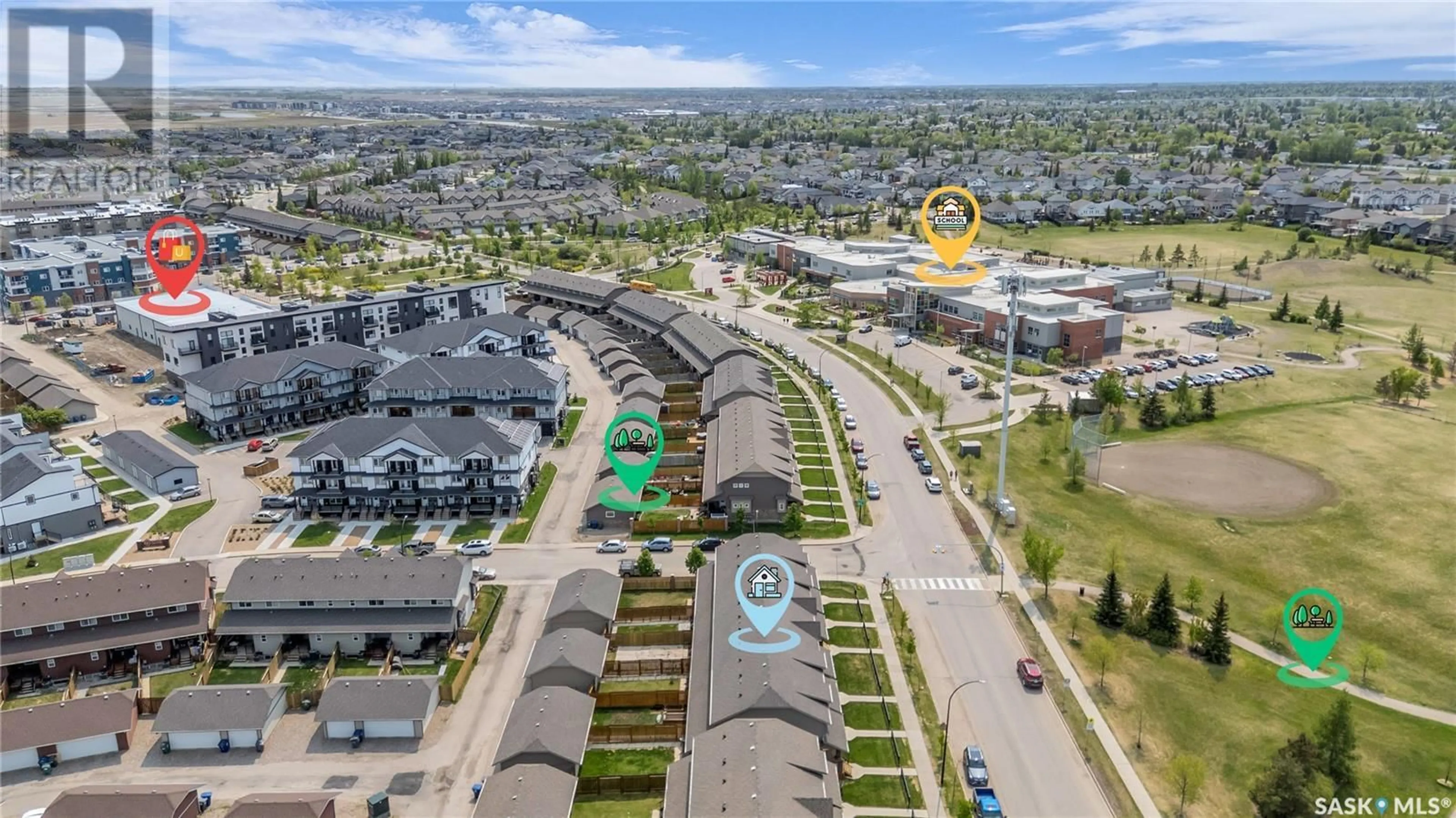 A pic from outside/outdoor area/front of a property/back of a property/a pic from drone, unknown for 908 STENSRUD ROAD, Saskatoon Saskatchewan S7W0L7