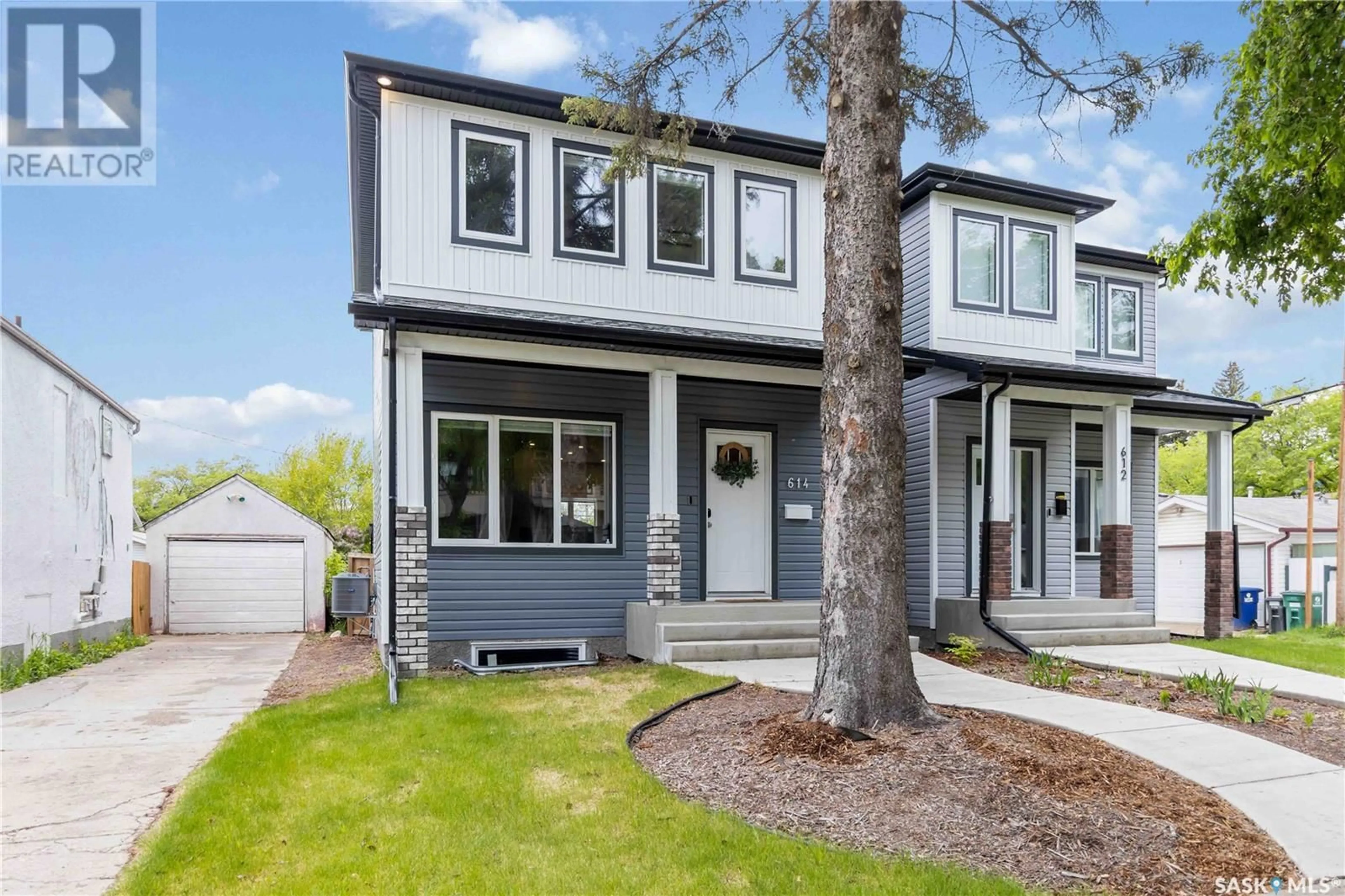 Home with vinyl exterior material, street for 614 5TH STREET, Saskatoon Saskatchewan S7H1G5