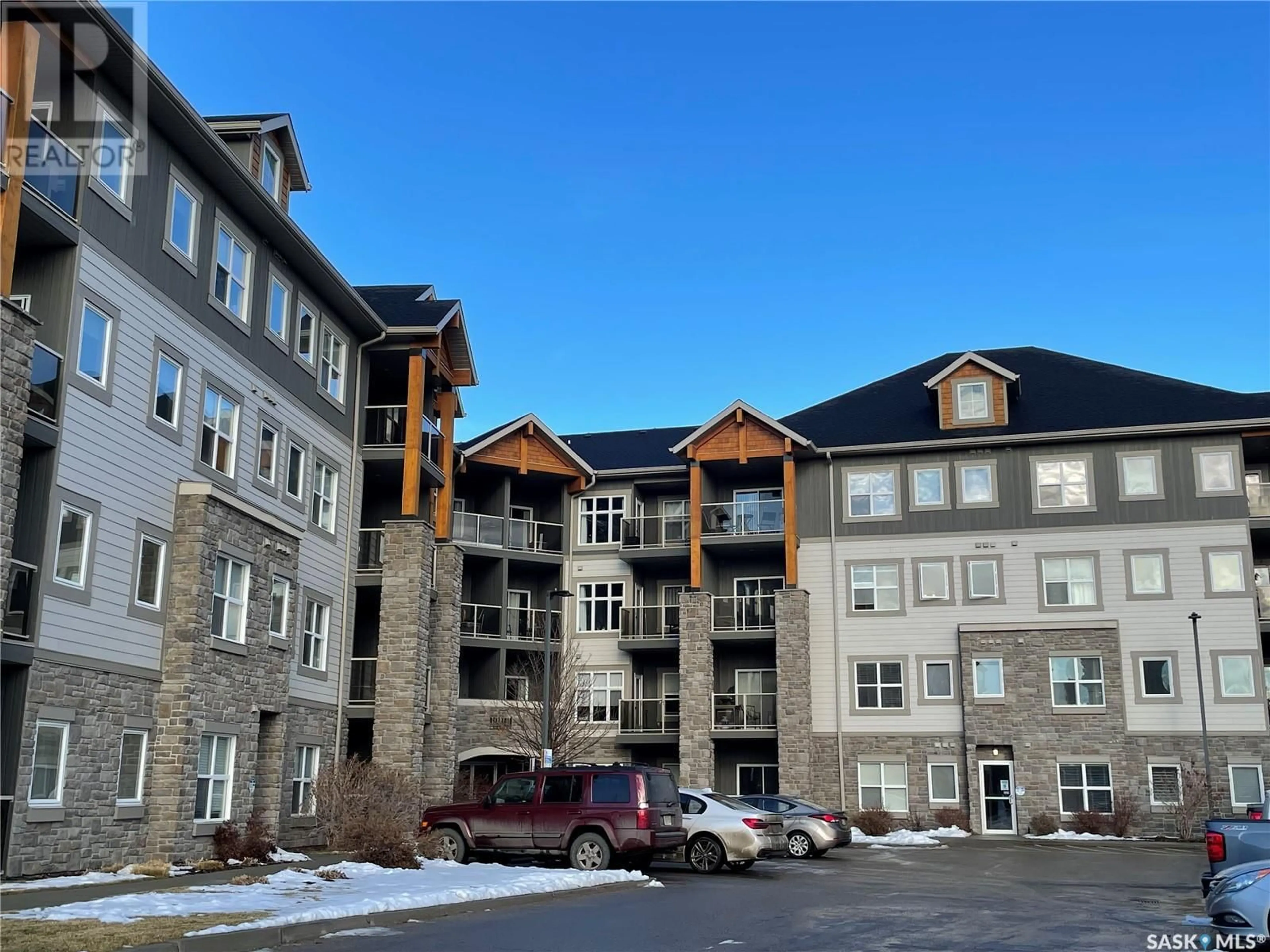 A pic from outside/outdoor area/front of a property/back of a property/a pic from drone, building for 117 - 1220 BLACKFOOT DRIVE, Regina Saskatchewan S4S6T2