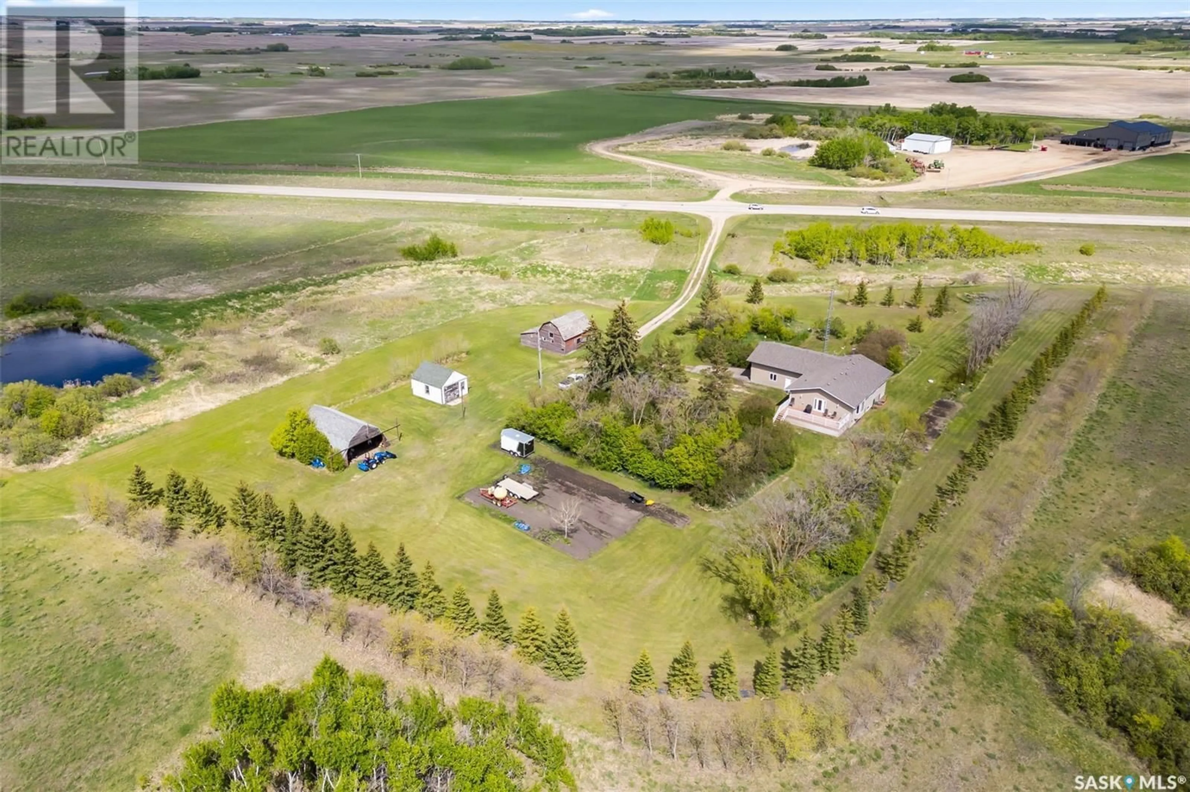 A pic from outside/outdoor area/front of a property/back of a property/a pic from drone, unknown for HONAN ACREAGE, Lajord Rm No. 128 Saskatchewan S0G1B0
