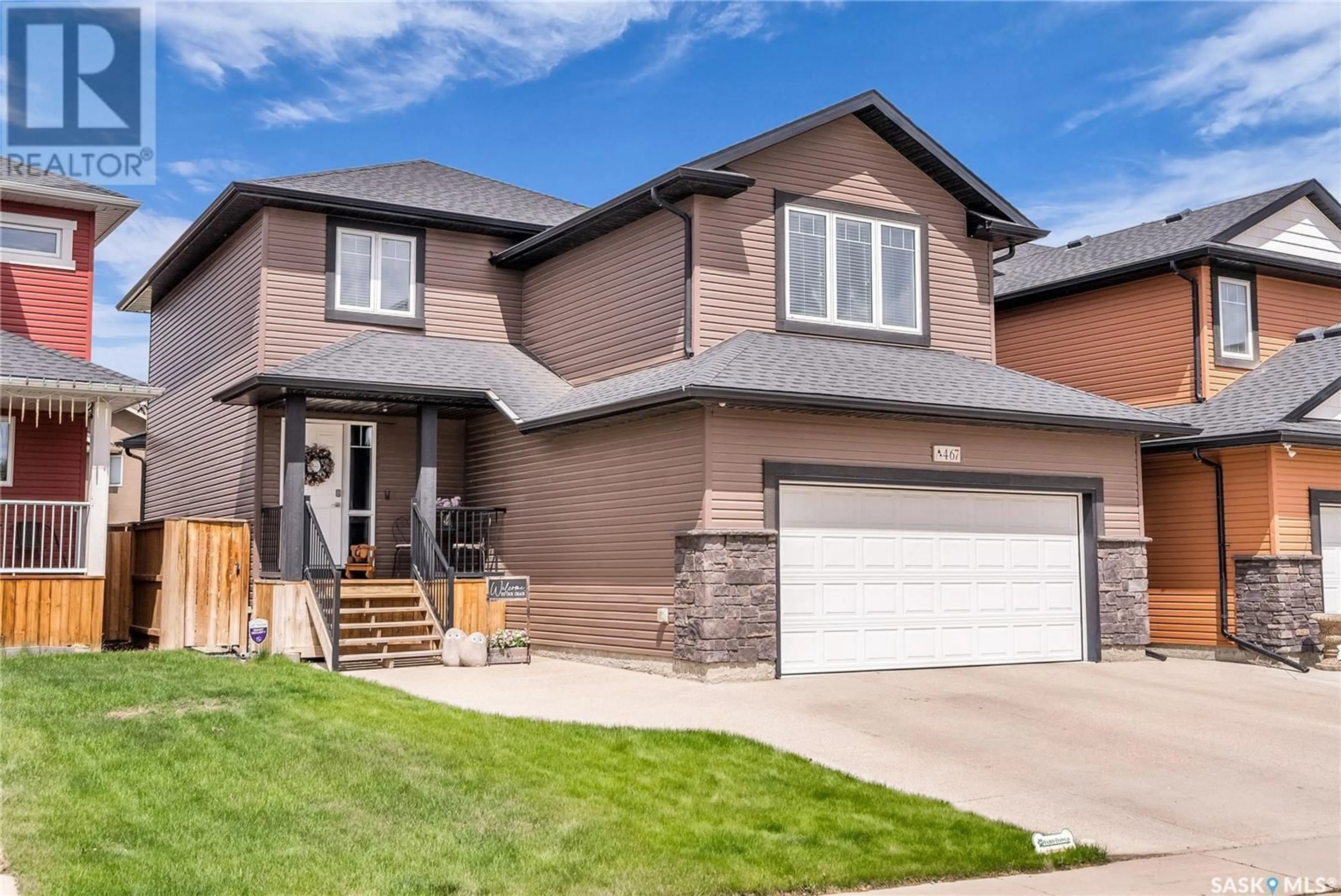 Home with brick exterior material, street for 467 LEHRER MANOR, Saskatoon Saskatchewan S7R0J3