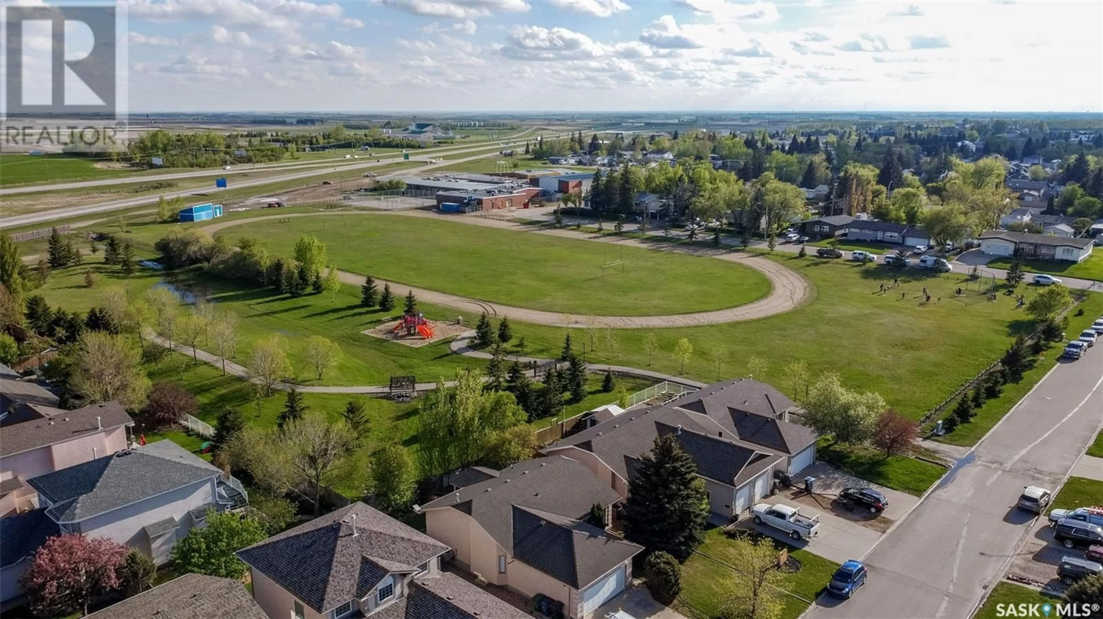 A pic from outside/outdoor area/front of a property/back of a property/a pic from drone, unknown for 73 QU'APPELLE CRESCENT, Balgonie Saskatchewan S0G0E0