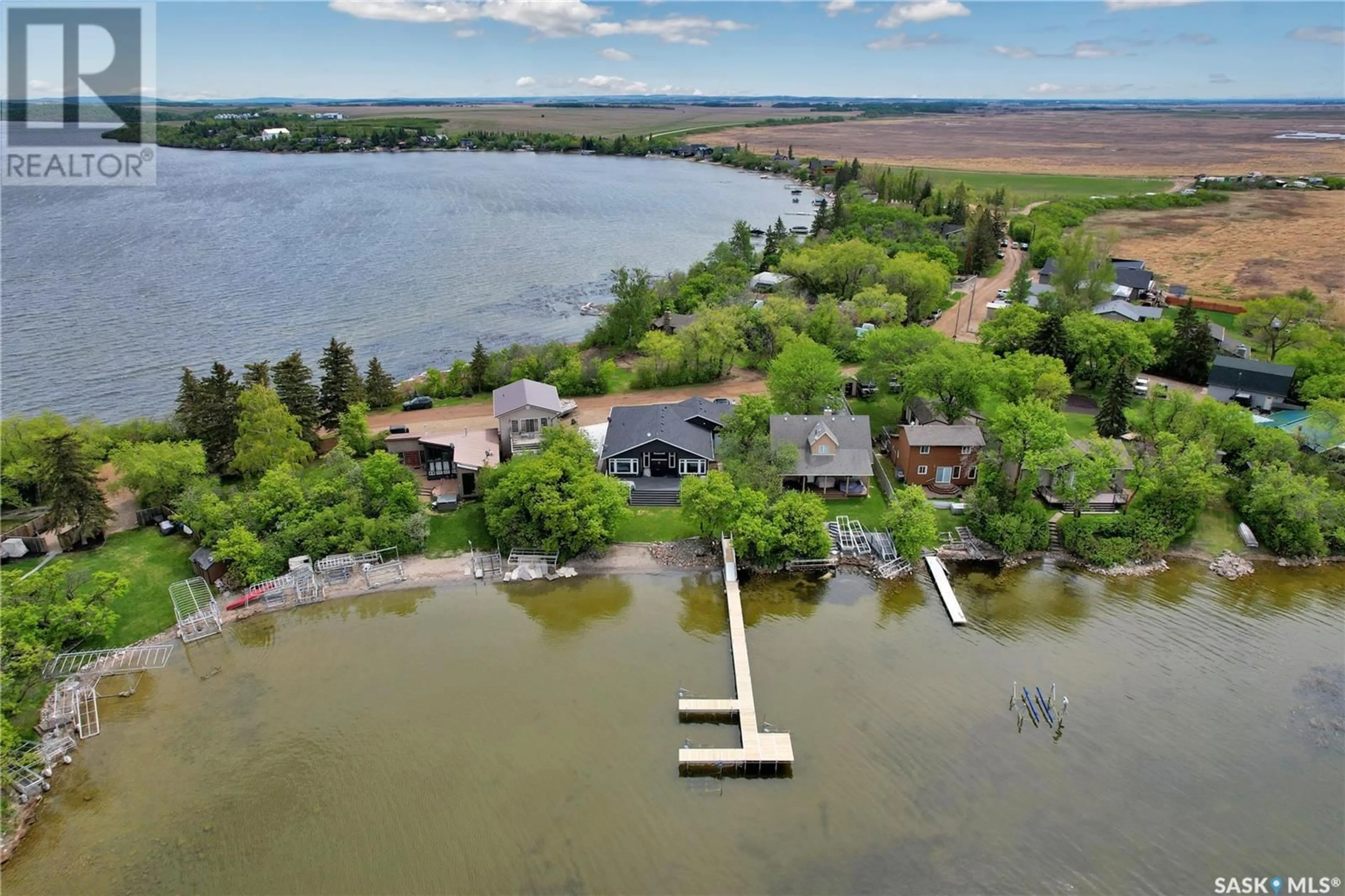 A pic from outside/outdoor area/front of a property/back of a property/a pic from drone, water/lake/river/ocean view for 36 FERRIE AVENUE, Murray Lake Saskatchewan S0M0X0