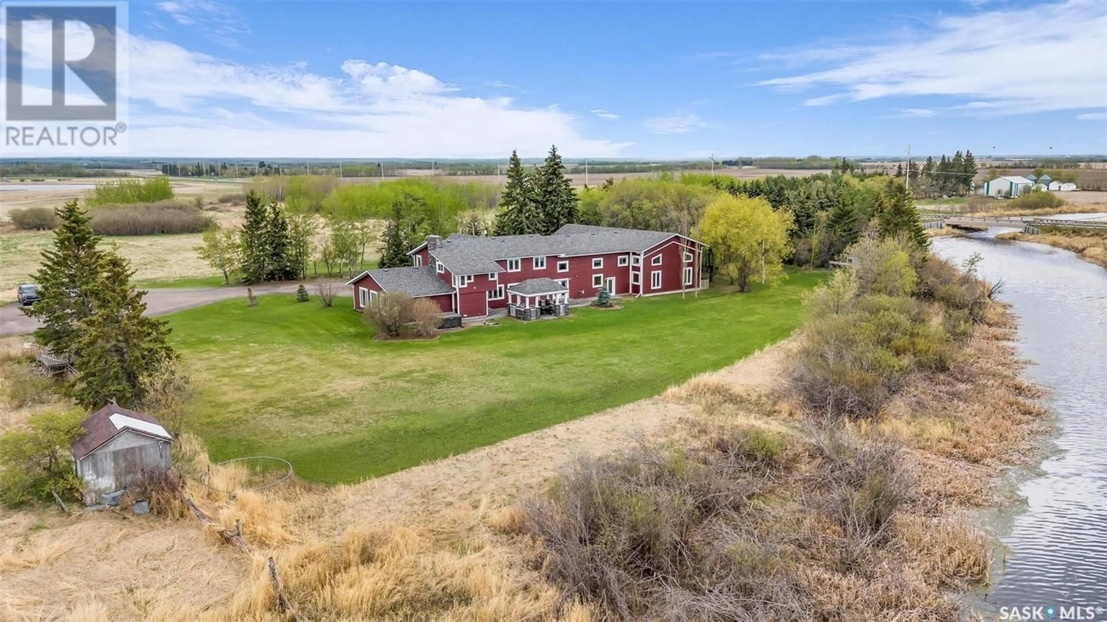 A pic from outside/outdoor area/front of a property/back of a property/a pic from drone, unknown for BACKWATER CREEK ACREAGE, Meadow Lake Rm No.588 Saskatchewan S9X1Z5