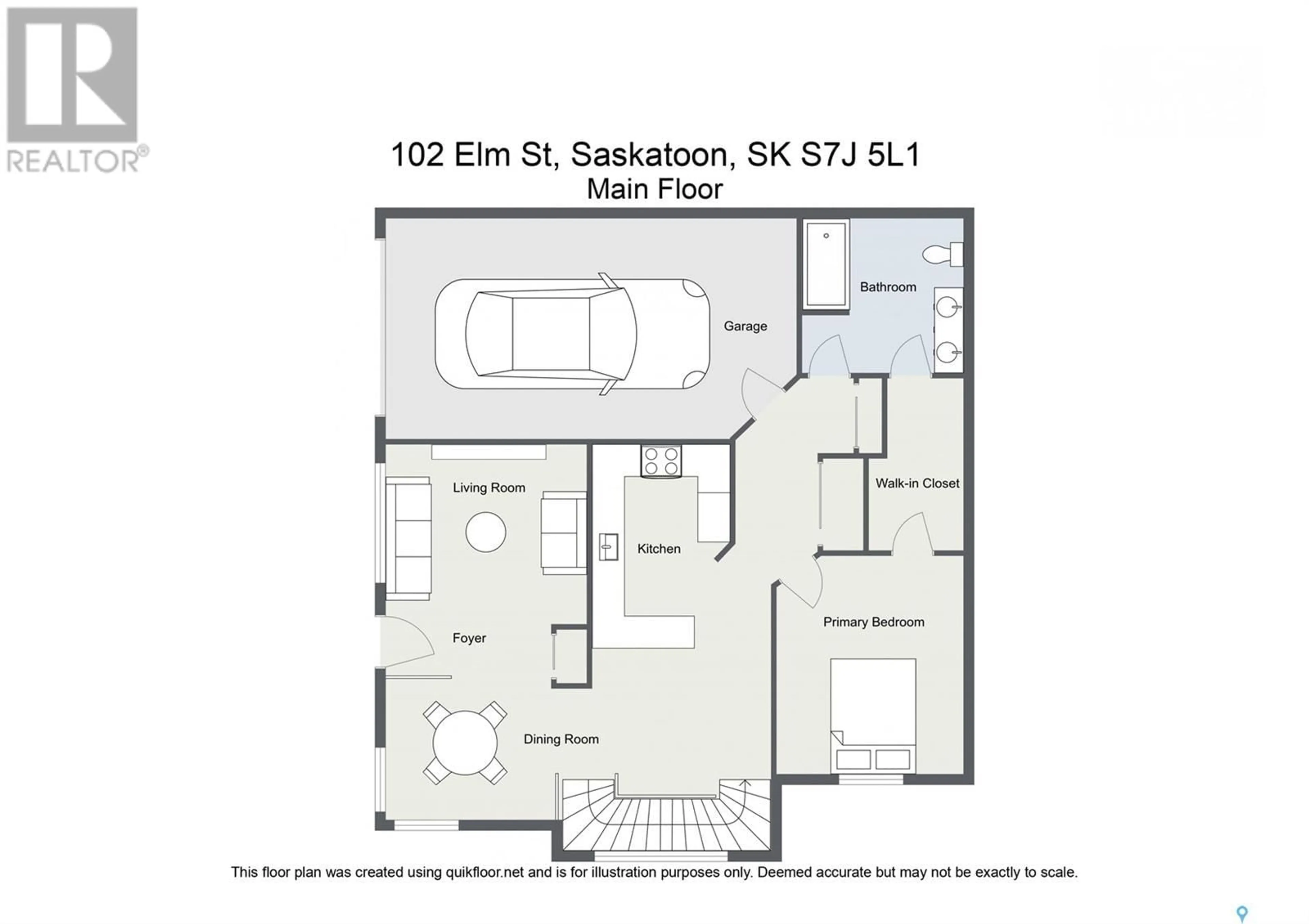 Floor plan for #8 - 102 ELM STREET, Saskatoon Saskatchewan S7J5L1